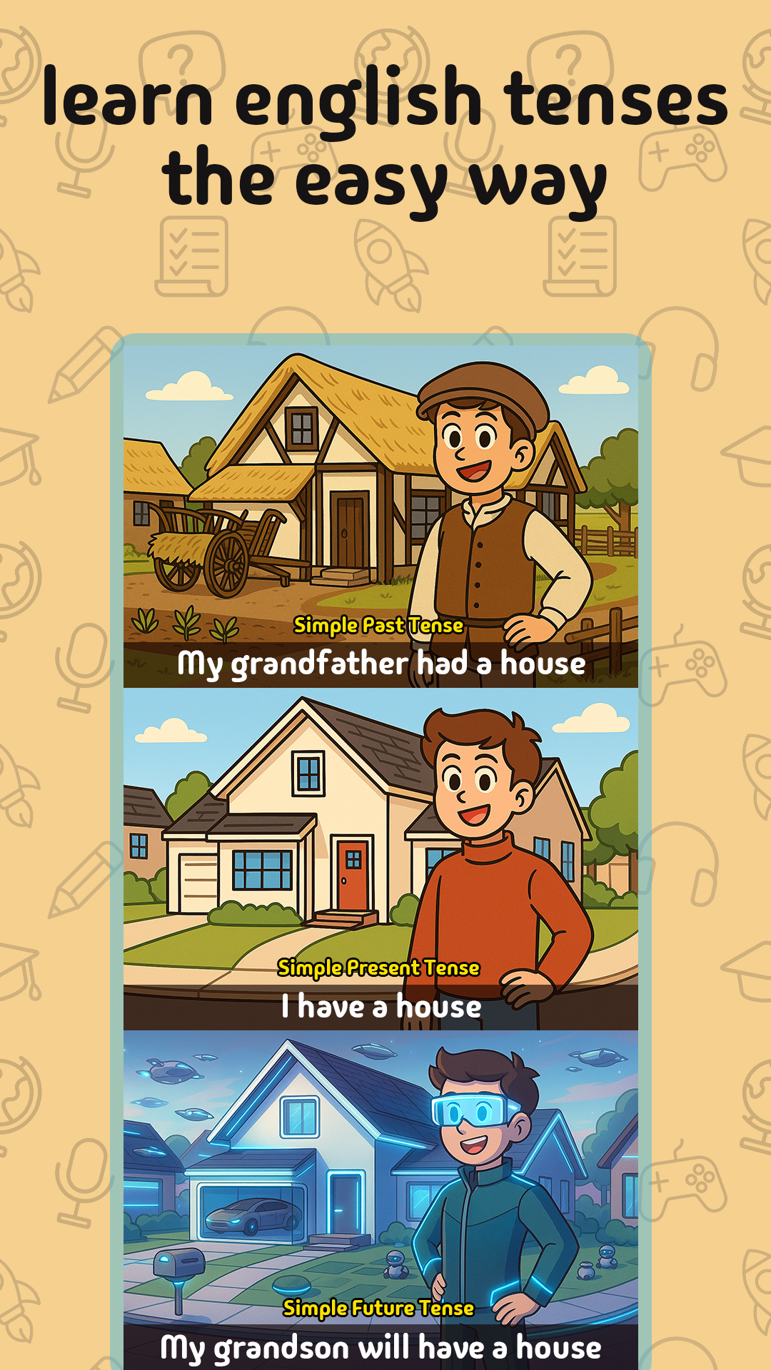 اسکرین شات 3 برنامه English Irregular Verbs