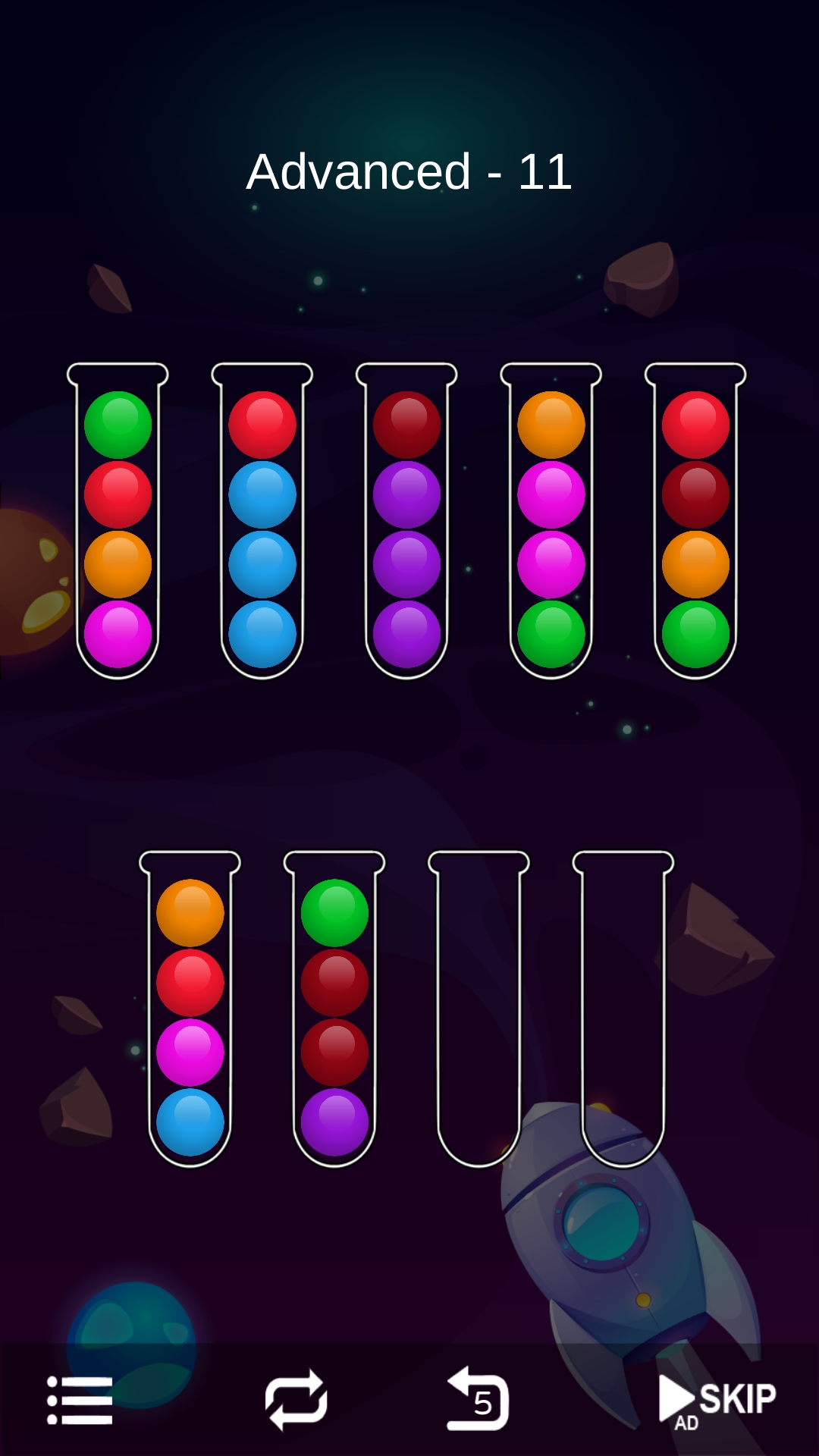 اسکرین شات 5 بازی Ball Sort - Bubble Sort Puzzle
