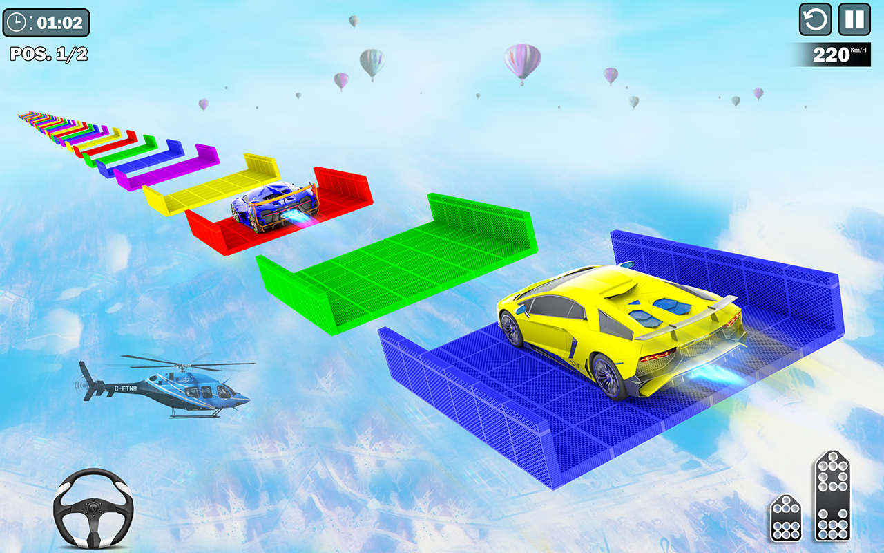اسکرین شات 5 برنامه Superhero Car Games: Mega Ramp