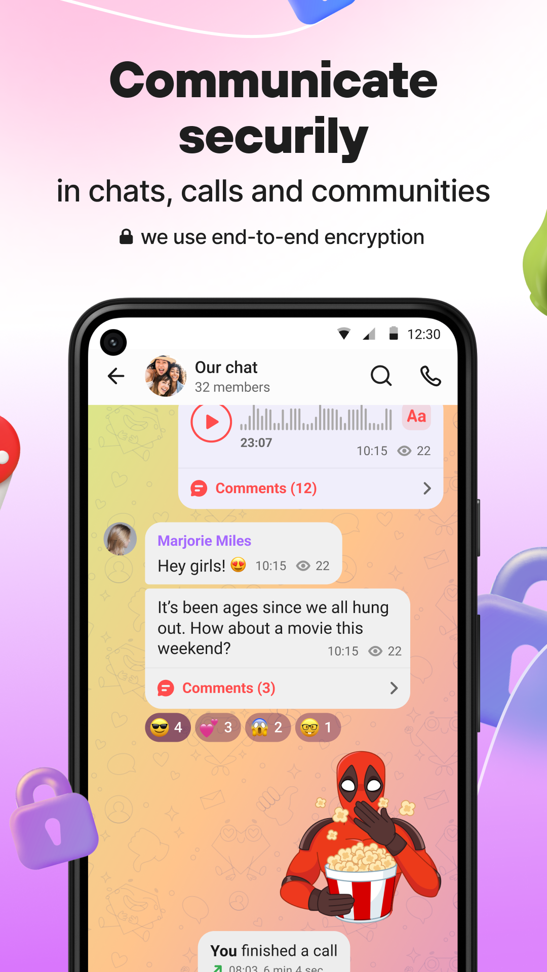 اسکرین شات 3 برنامه Online chat, calls - Gem Space
