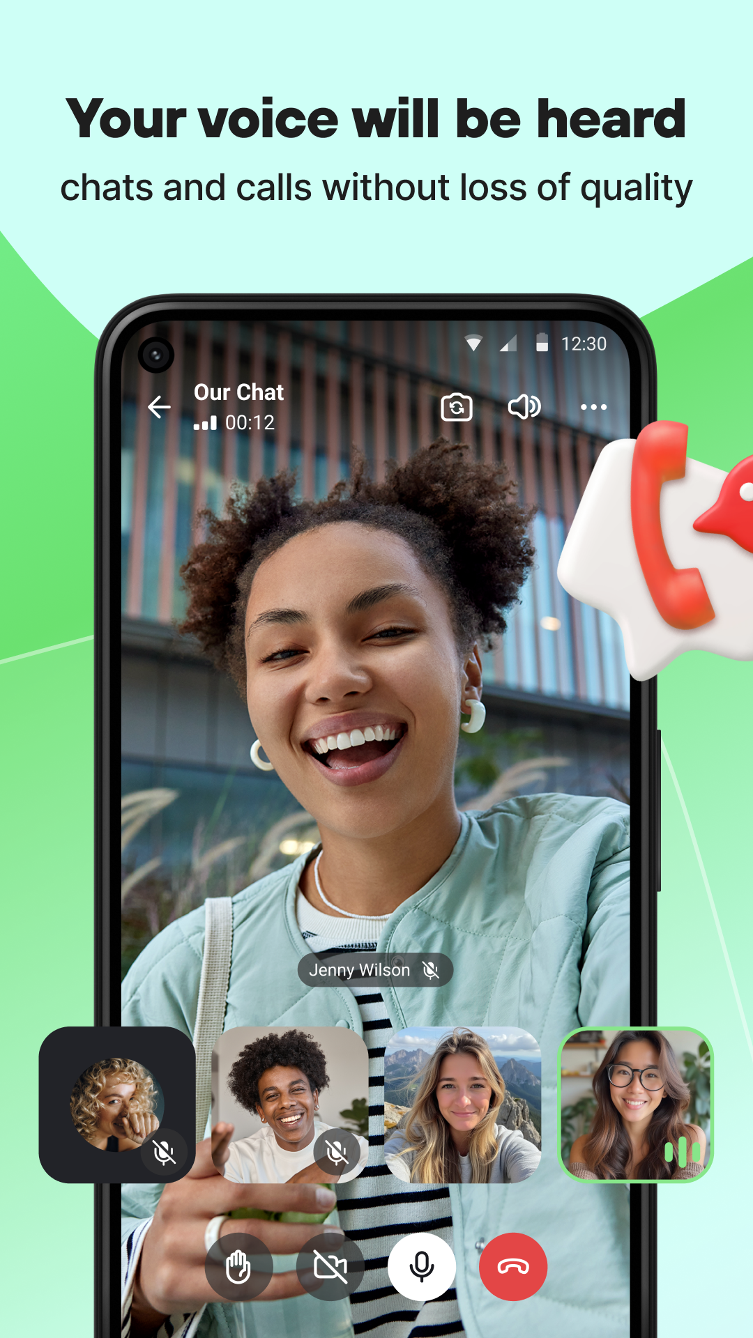 اسکرین شات 2 برنامه Messenger, calls - Gem Space