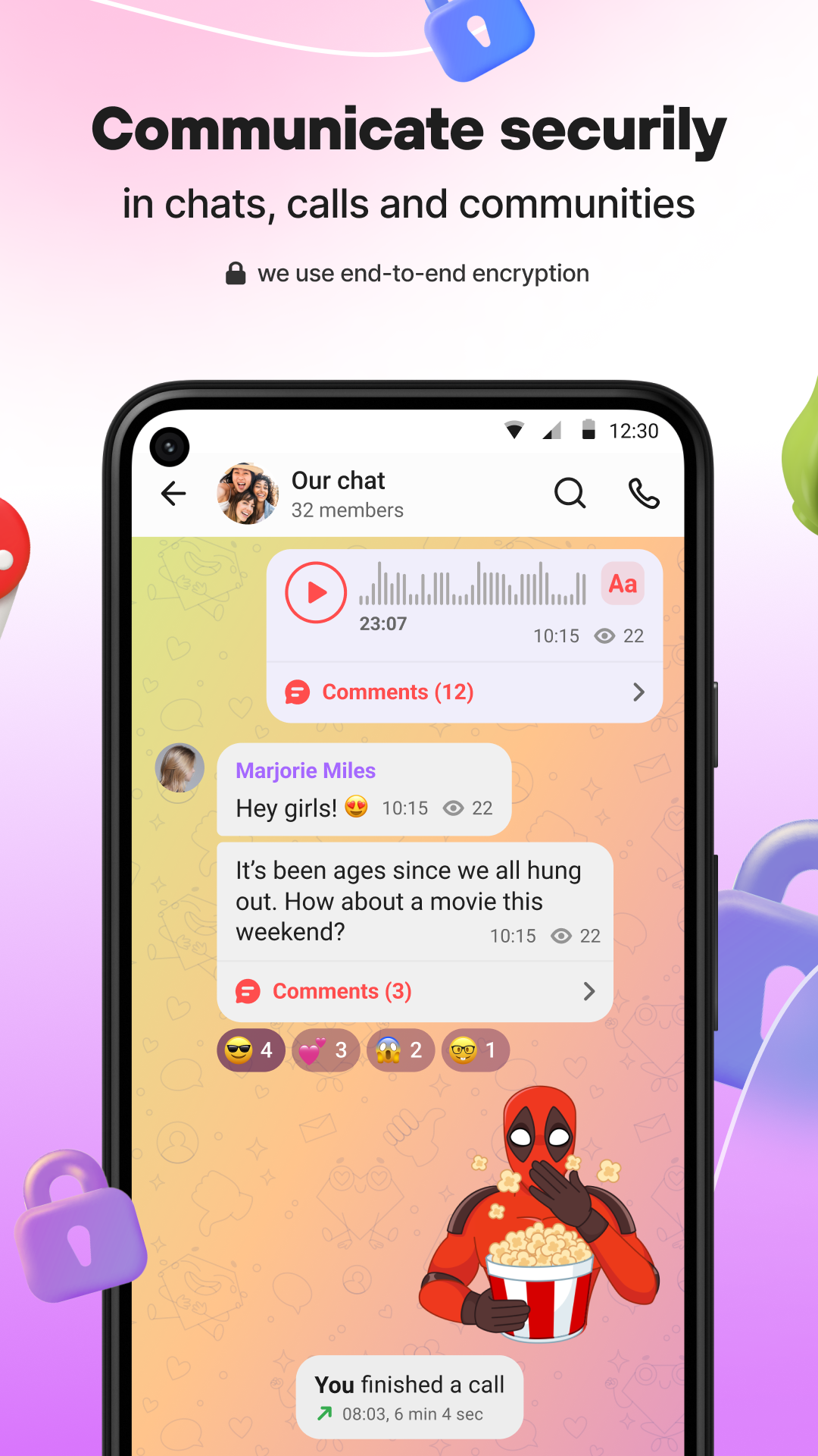 اسکرین شات 3 برنامه Online chat, calls - Gem Space