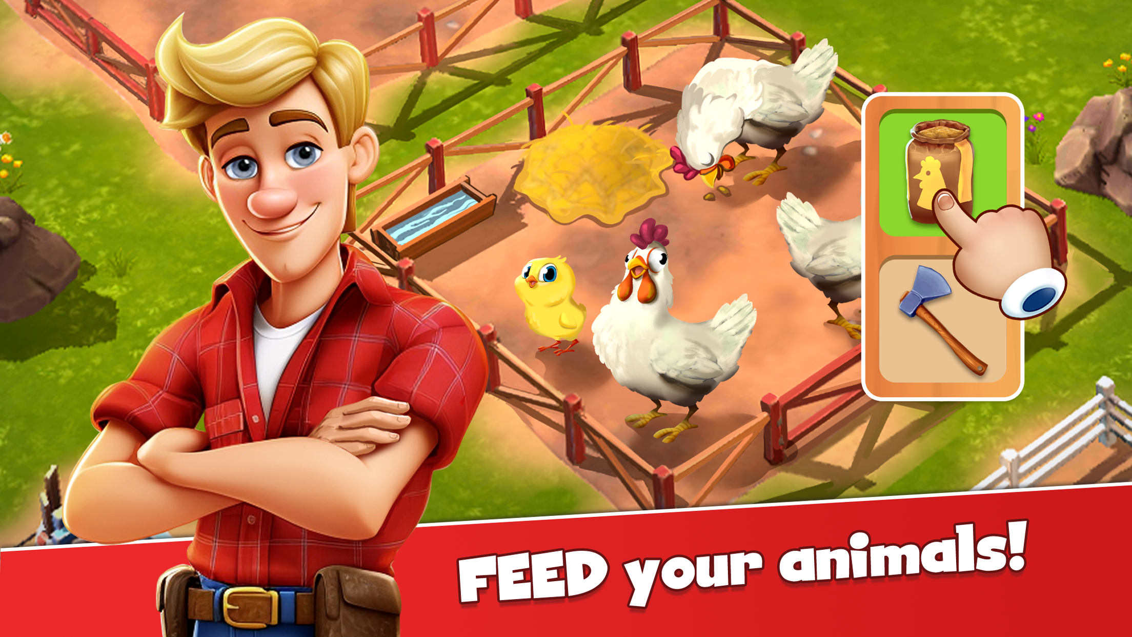اسکرین شات 2 بازی Happy Farm Town - Farm Games