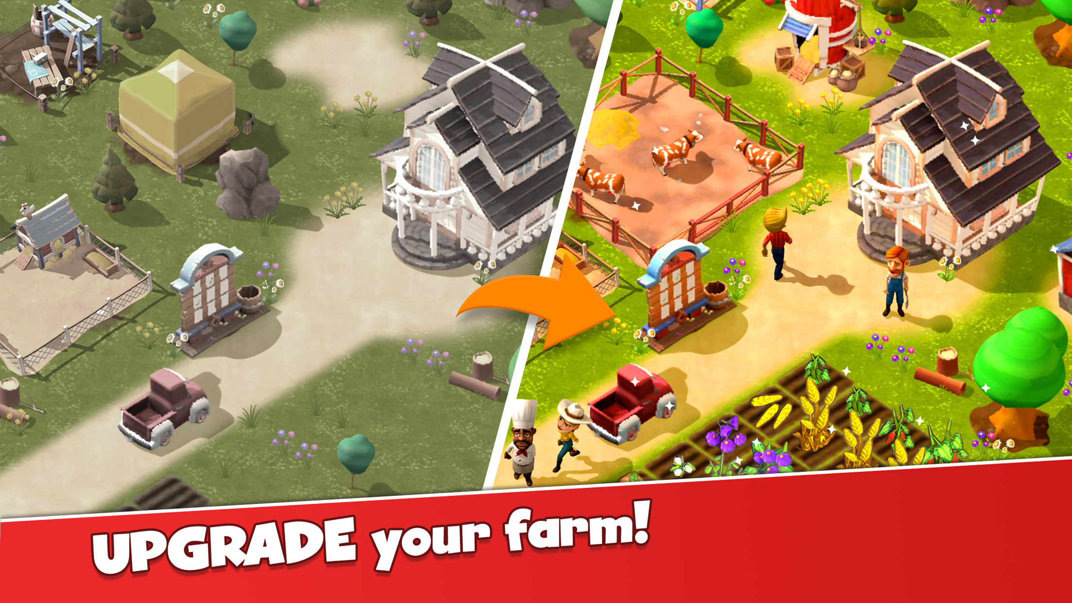 اسکرین شات 7 بازی Happy Farm Town - Farm Games