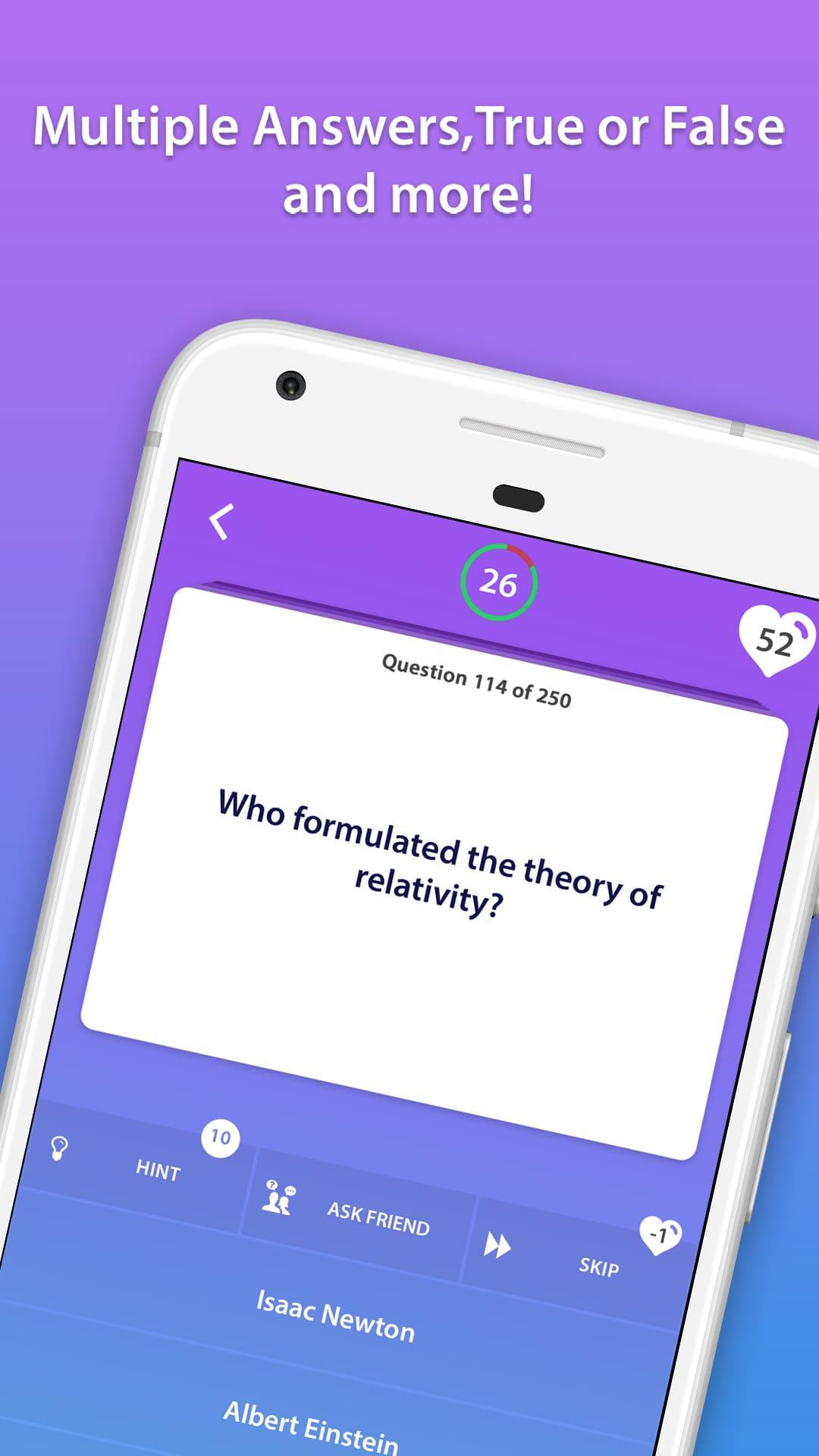 اسکرین شات 3 برنامه General Knowledge Quiz