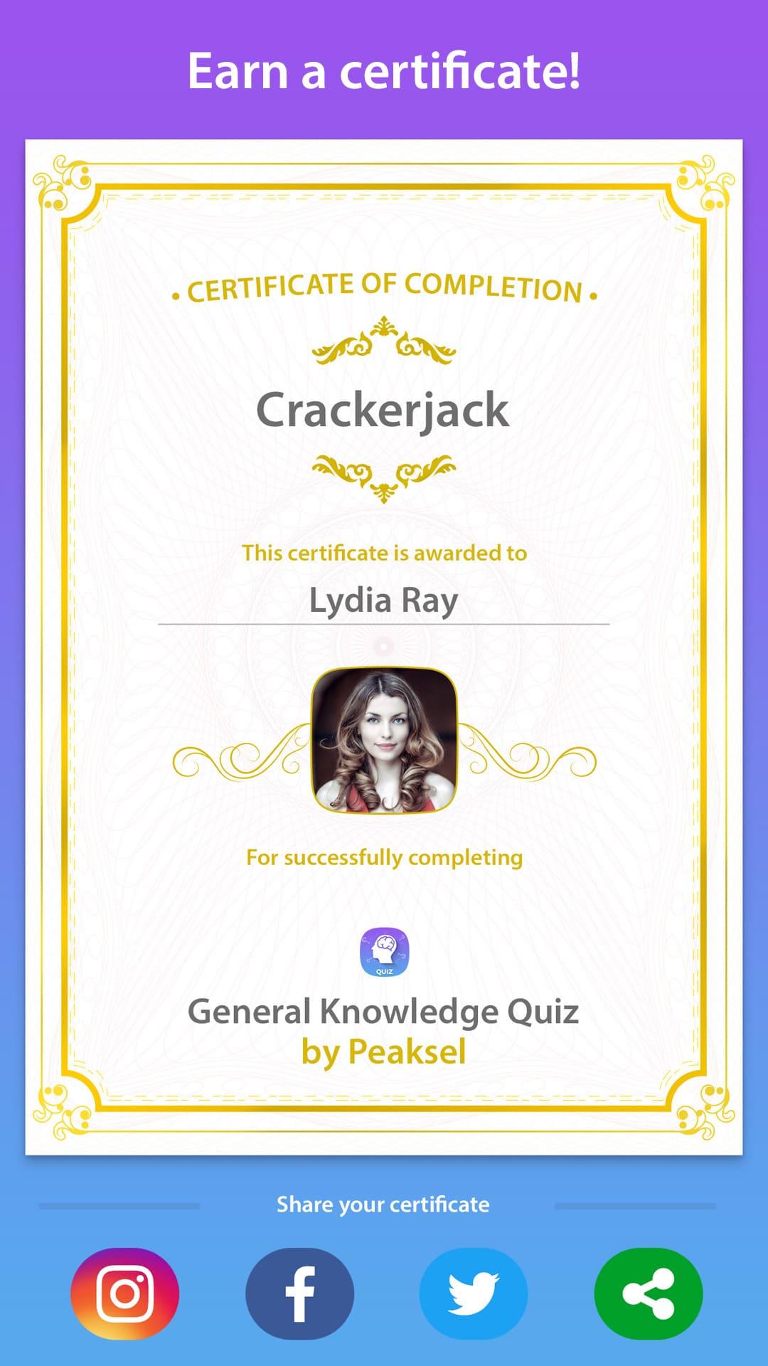 اسکرین شات 5 برنامه General Knowledge Quiz