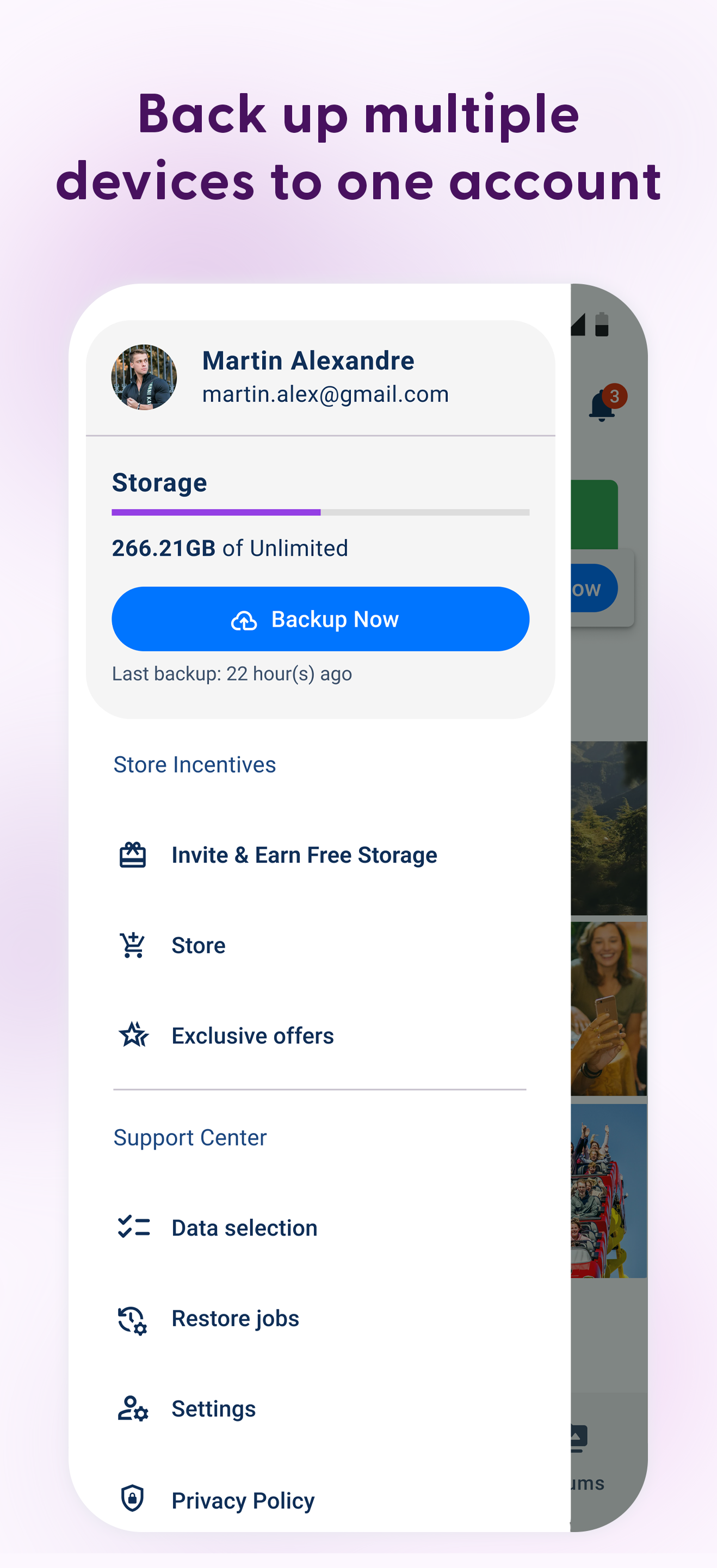 اسکرین شات 4 برنامه G Cloud Backup