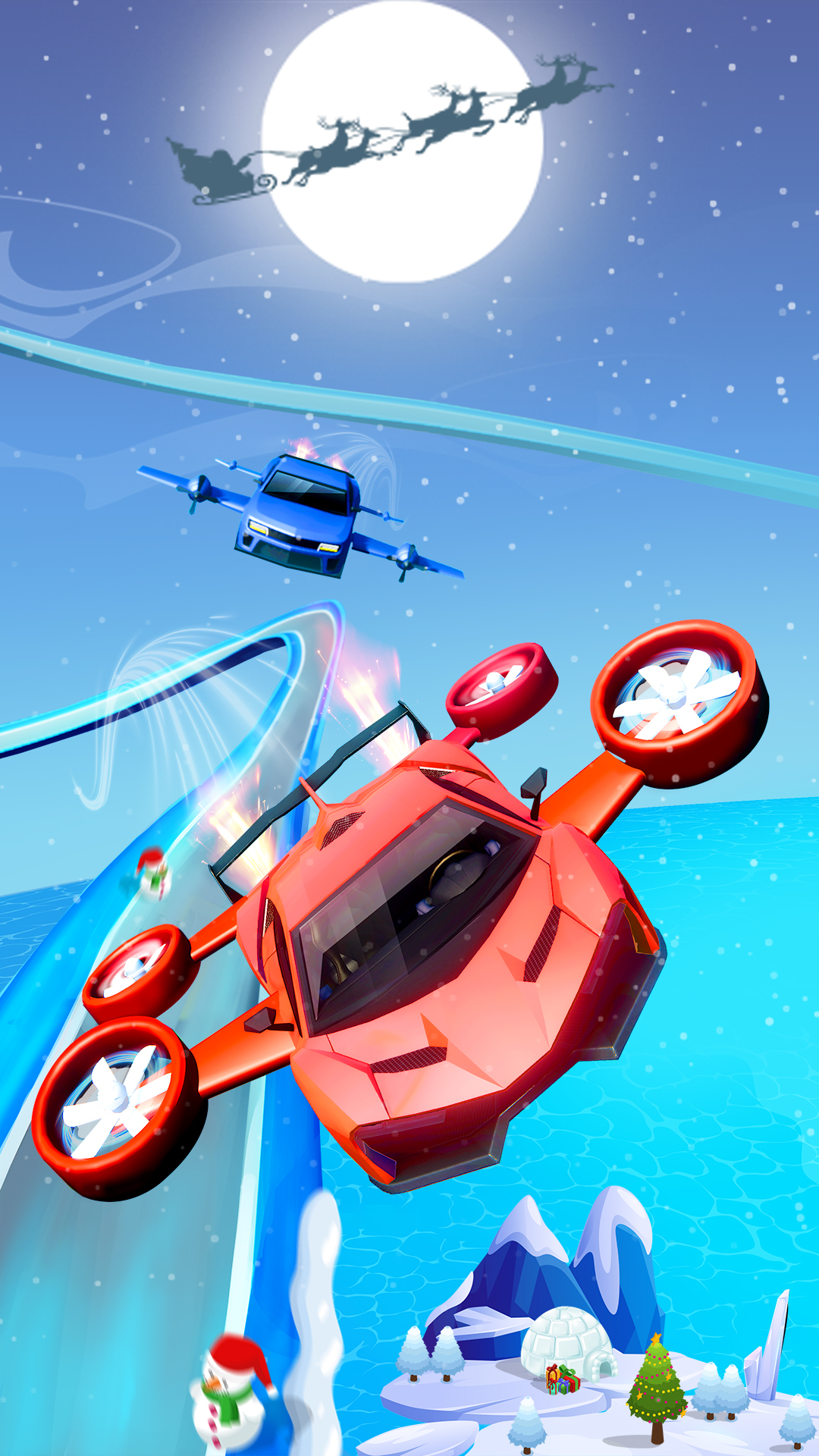 اسکرین شات 2 بازی FlyCar : Race Rush 3D