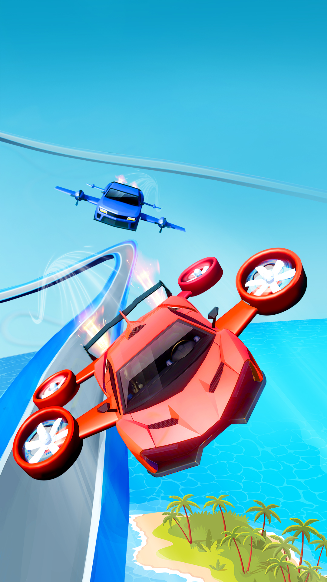 اسکرین شات 3 بازی FlyCar : Race Rush 3D