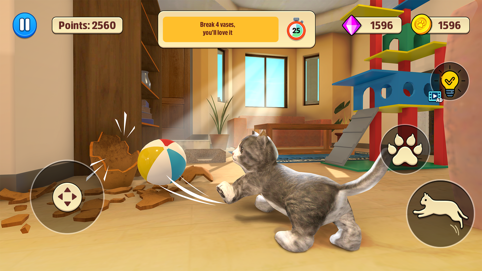 اسکرین شات 3 بازی Chaos in The House : Cat Sim