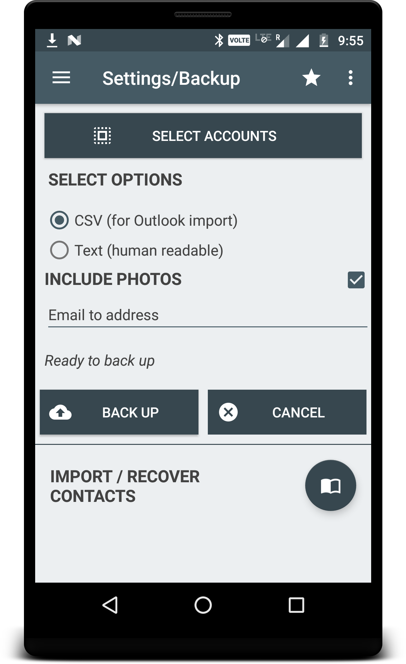 اسکرین شات 2 برنامه Duplicate Contacts Remover