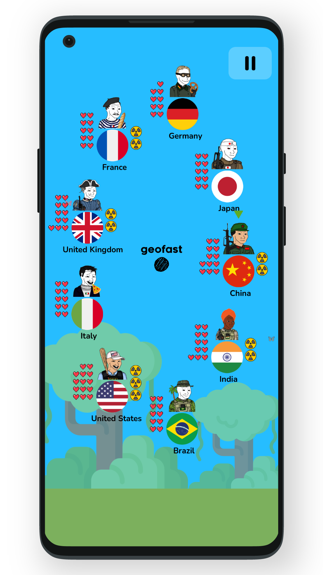 اسکرین شات 6 بازی Geofast: Battle of Nations