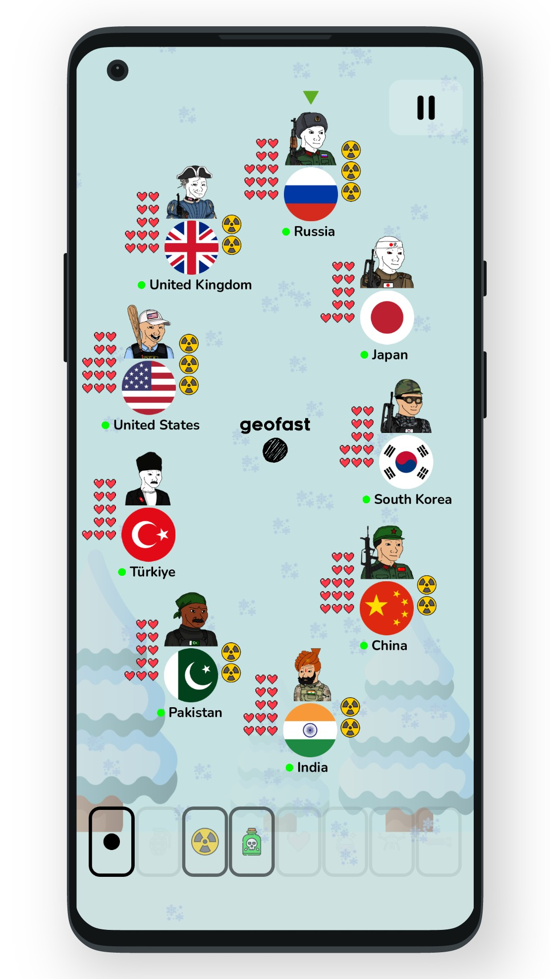 اسکرین شات 1 بازی Geofast: Battle of Nations