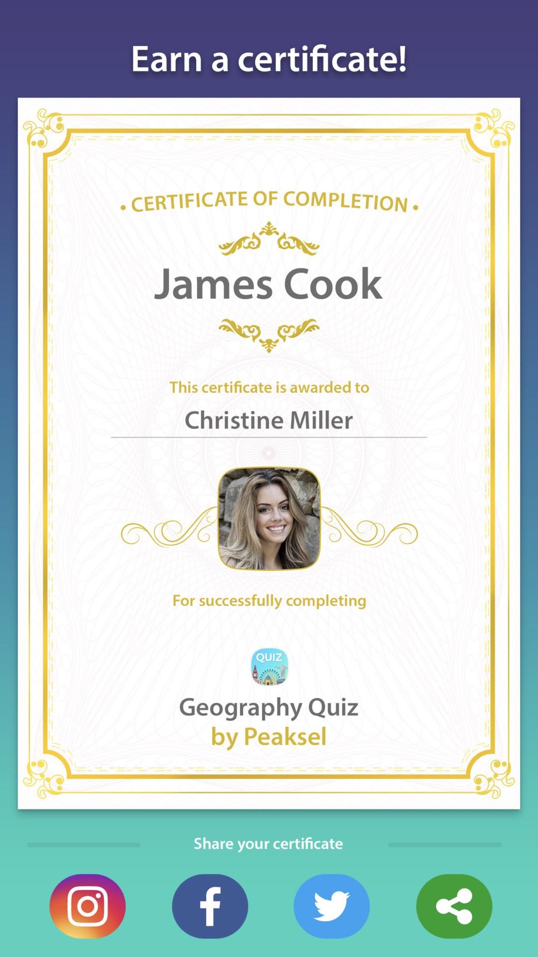 اسکرین شات 5 برنامه Geography Quiz