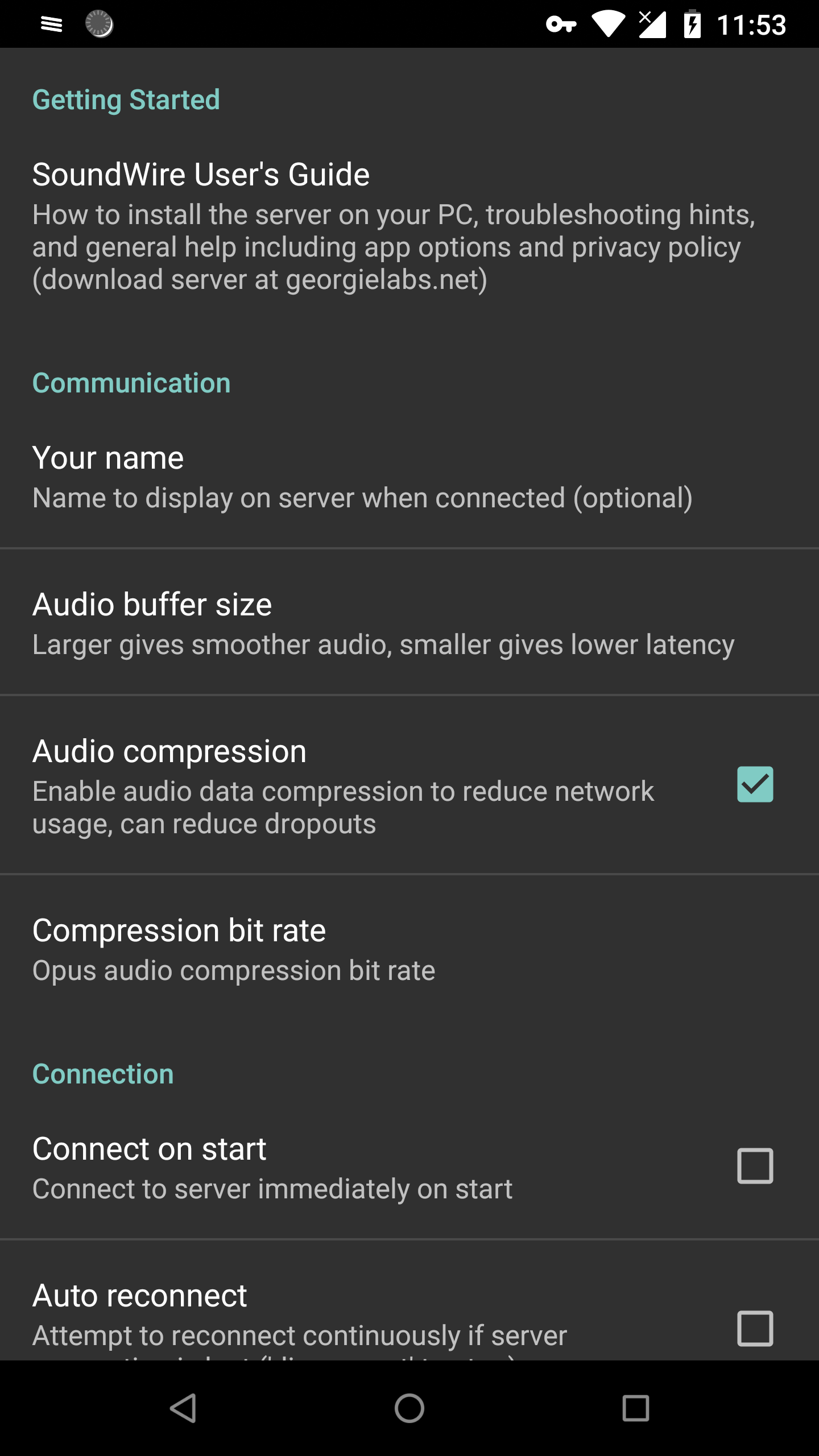 اسکرین شات 4 برنامه SoundWire - Audio Streaming