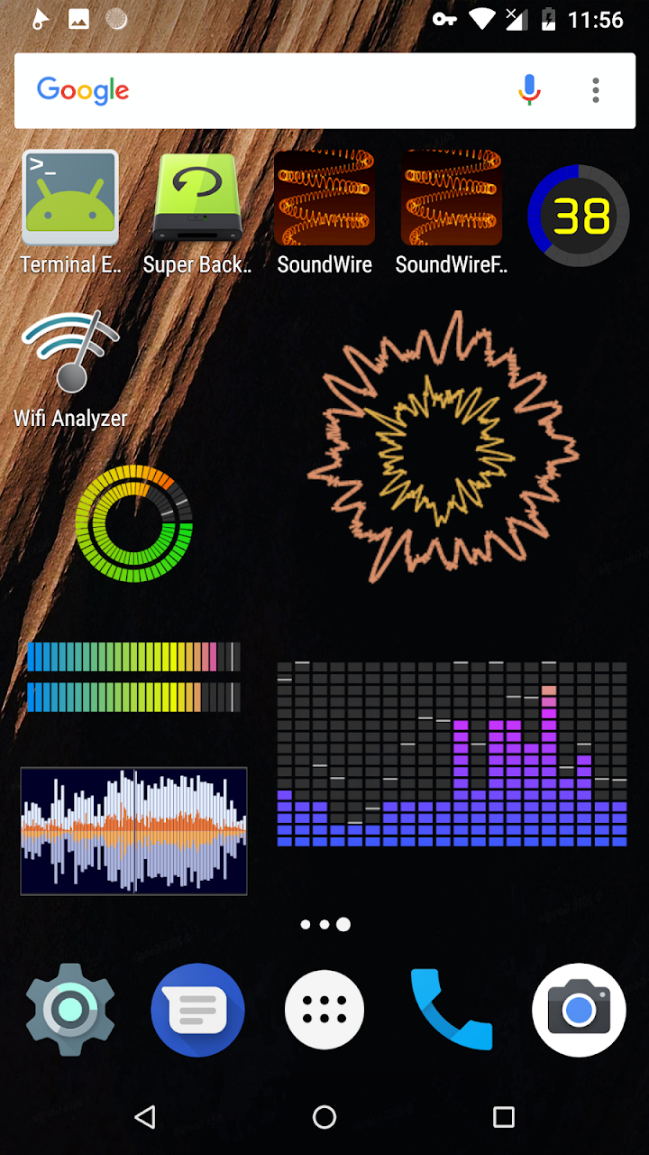 اسکرین شات 1 برنامه Music VU Visualizer Widgets