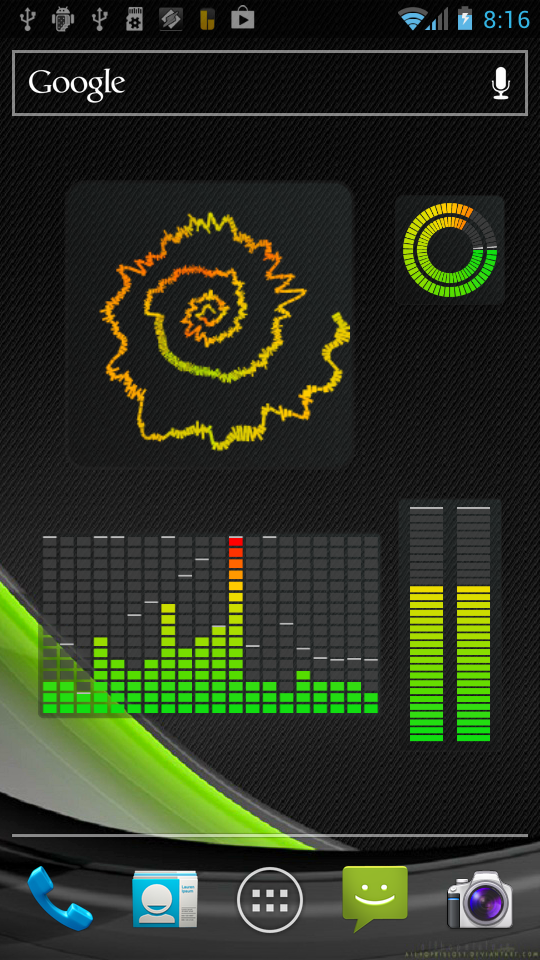 اسکرین شات 4 برنامه Music VU Visualizer Widgets