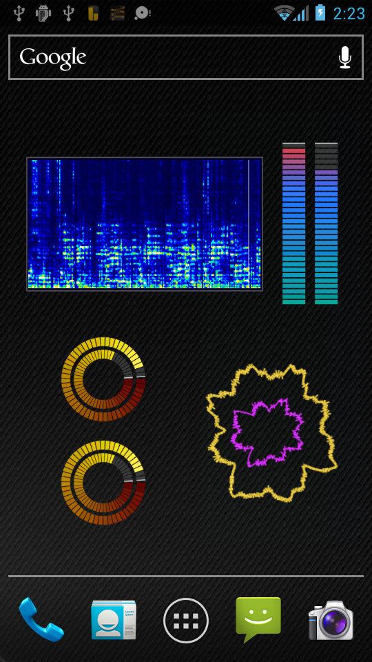 اسکرین شات 3 برنامه Music VU Visualizer Widgets