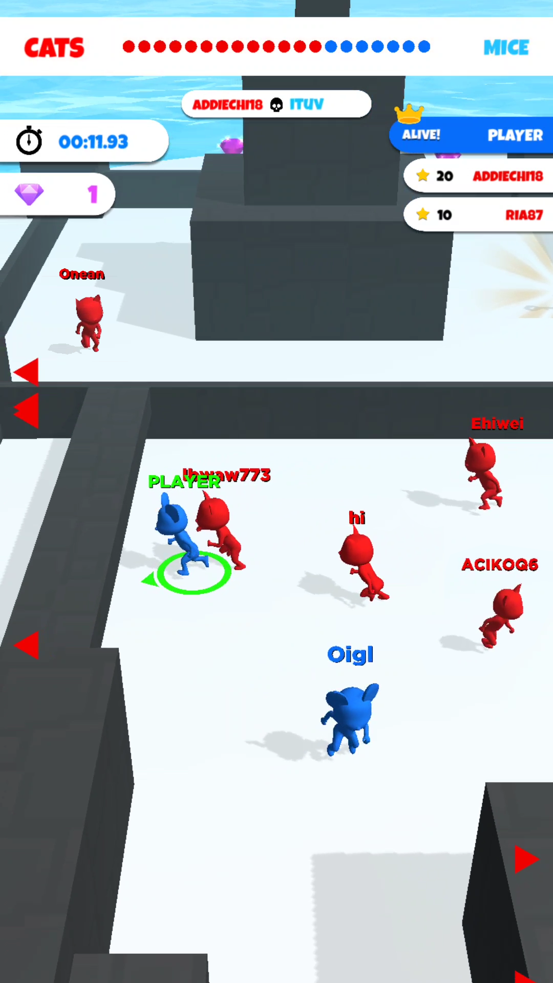 اسکرین شات 2 بازی Cat & Mouse .io: Chase The Rat