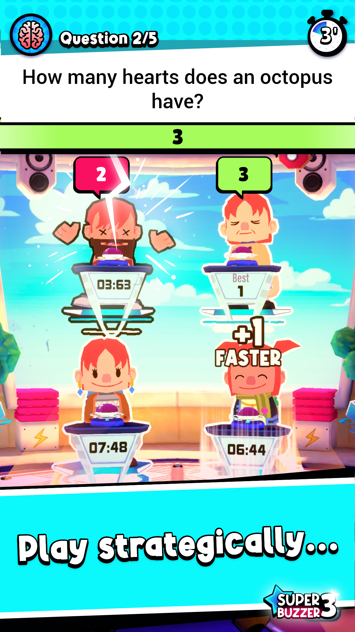 اسکرین شات 3 بازی Superbuzzer 3 Trivia Game