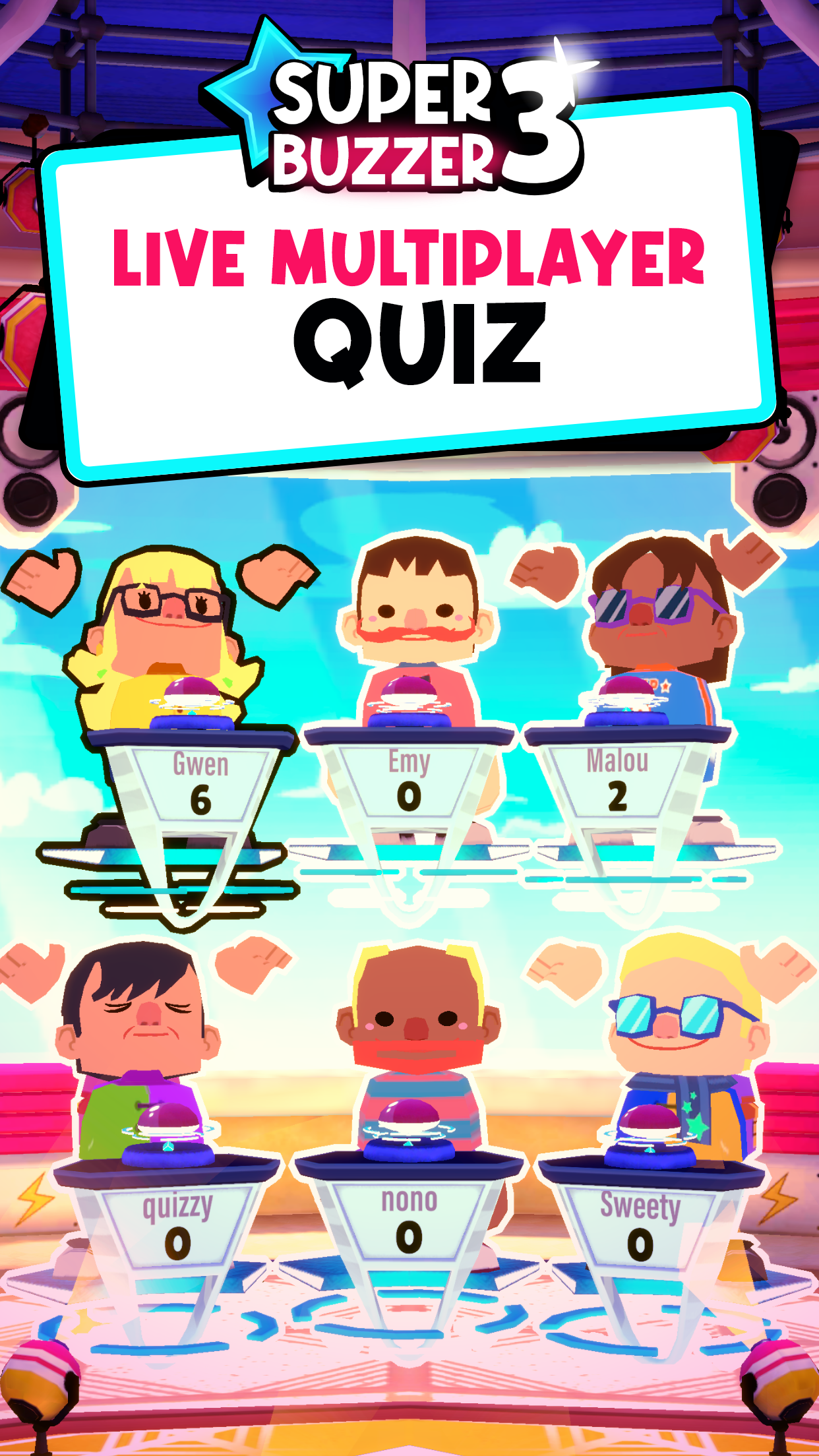 اسکرین شات 1 بازی Superbuzzer 3 Trivia Game
