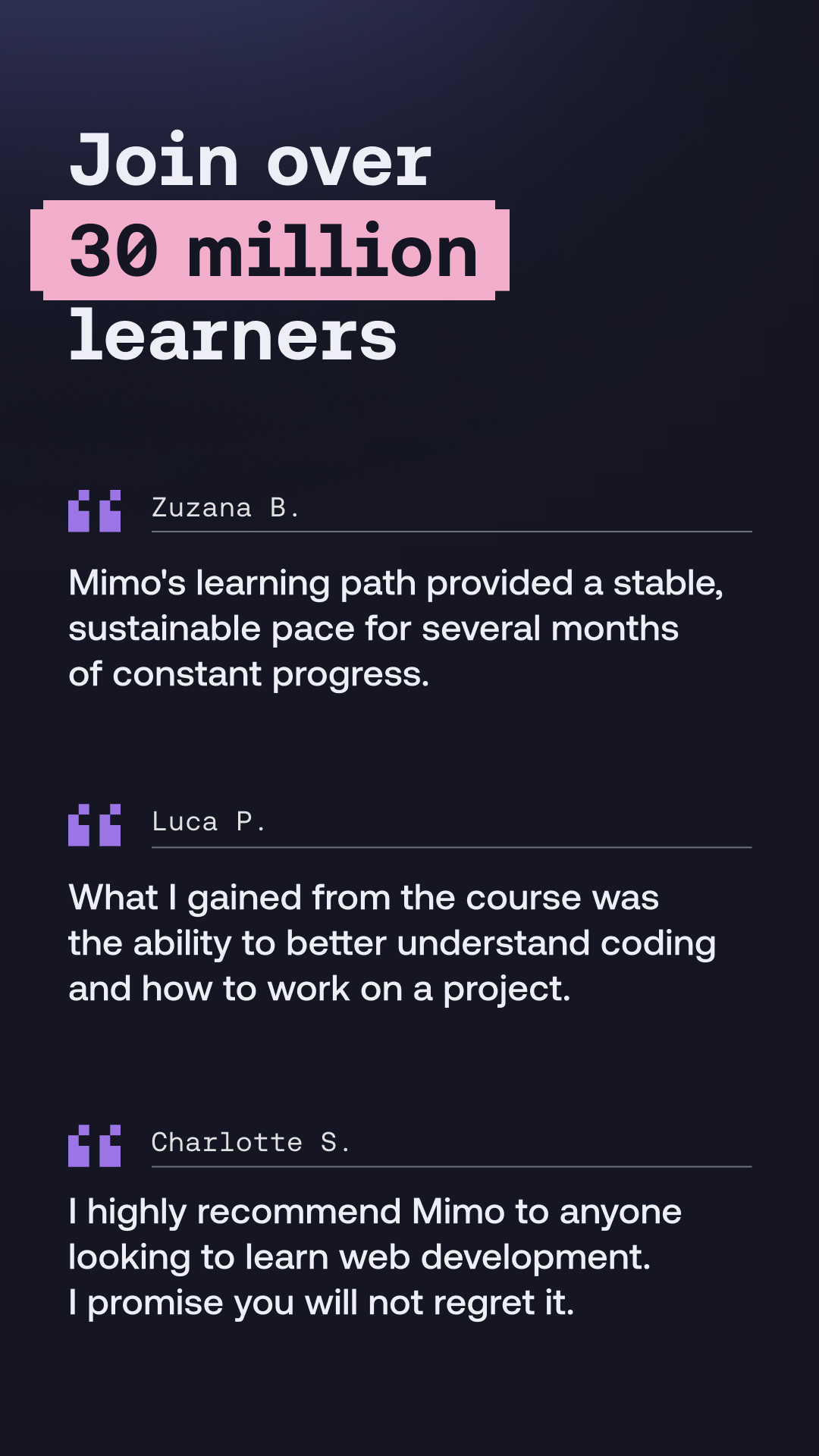 اسکرین شات 6 برنامه Learn Coding/Programming: Mimo