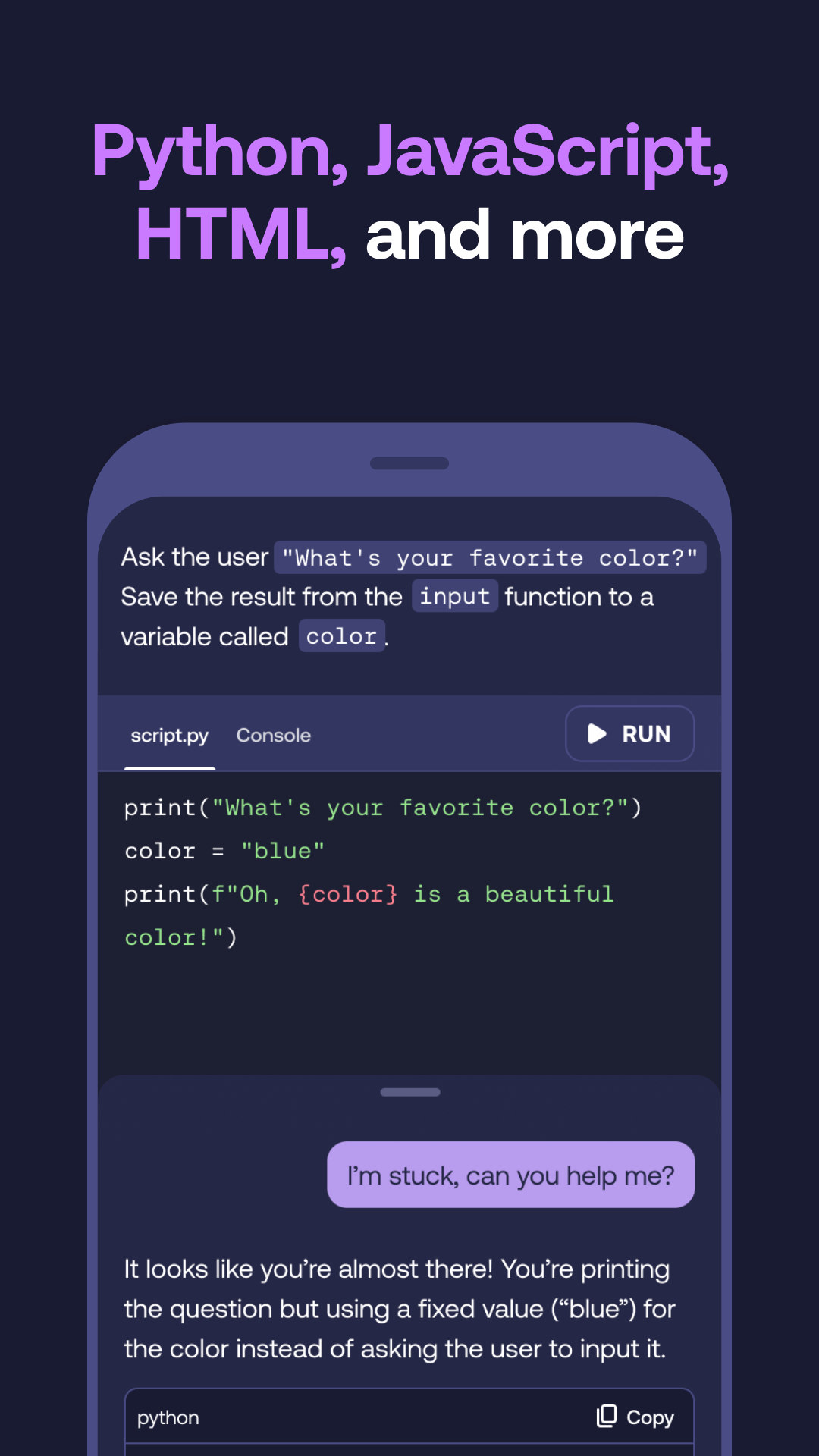 اسکرین شات 2 برنامه Learn Coding/Programming: Mimo