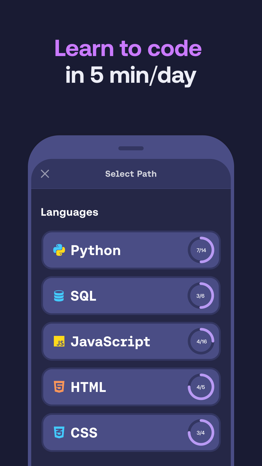 اسکرین شات 1 برنامه Learn Coding/Programming: Mimo