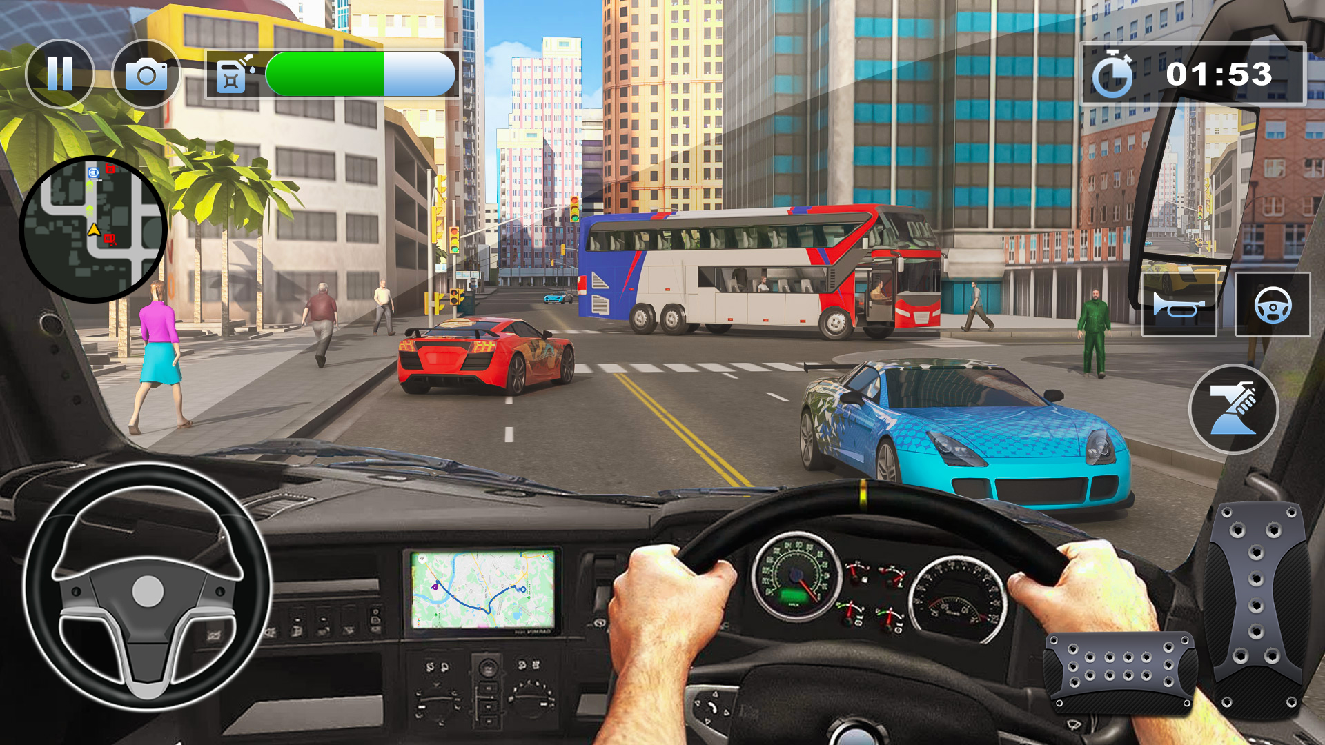 اسکرین شات 1 برنامه Bus Simulator : 3D Bus Games