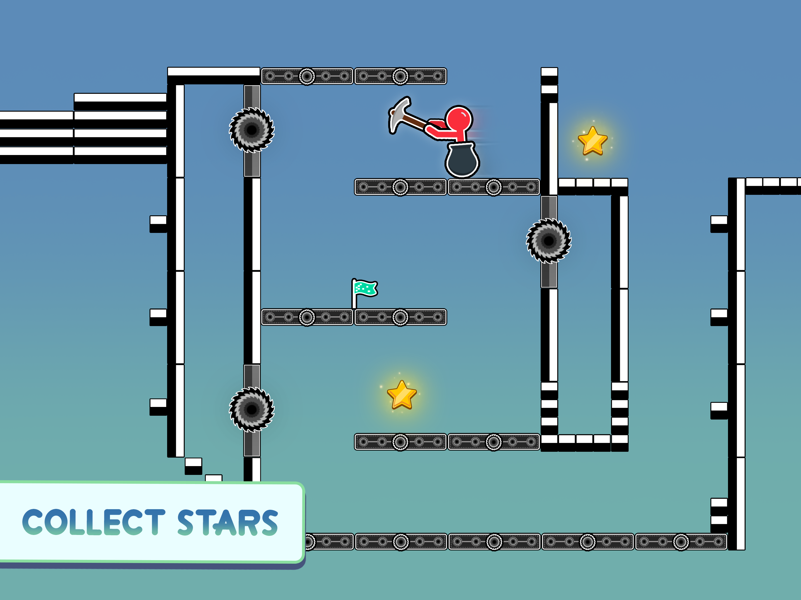 اسکرین شات 4 بازی Hammer Climb Stick man Game