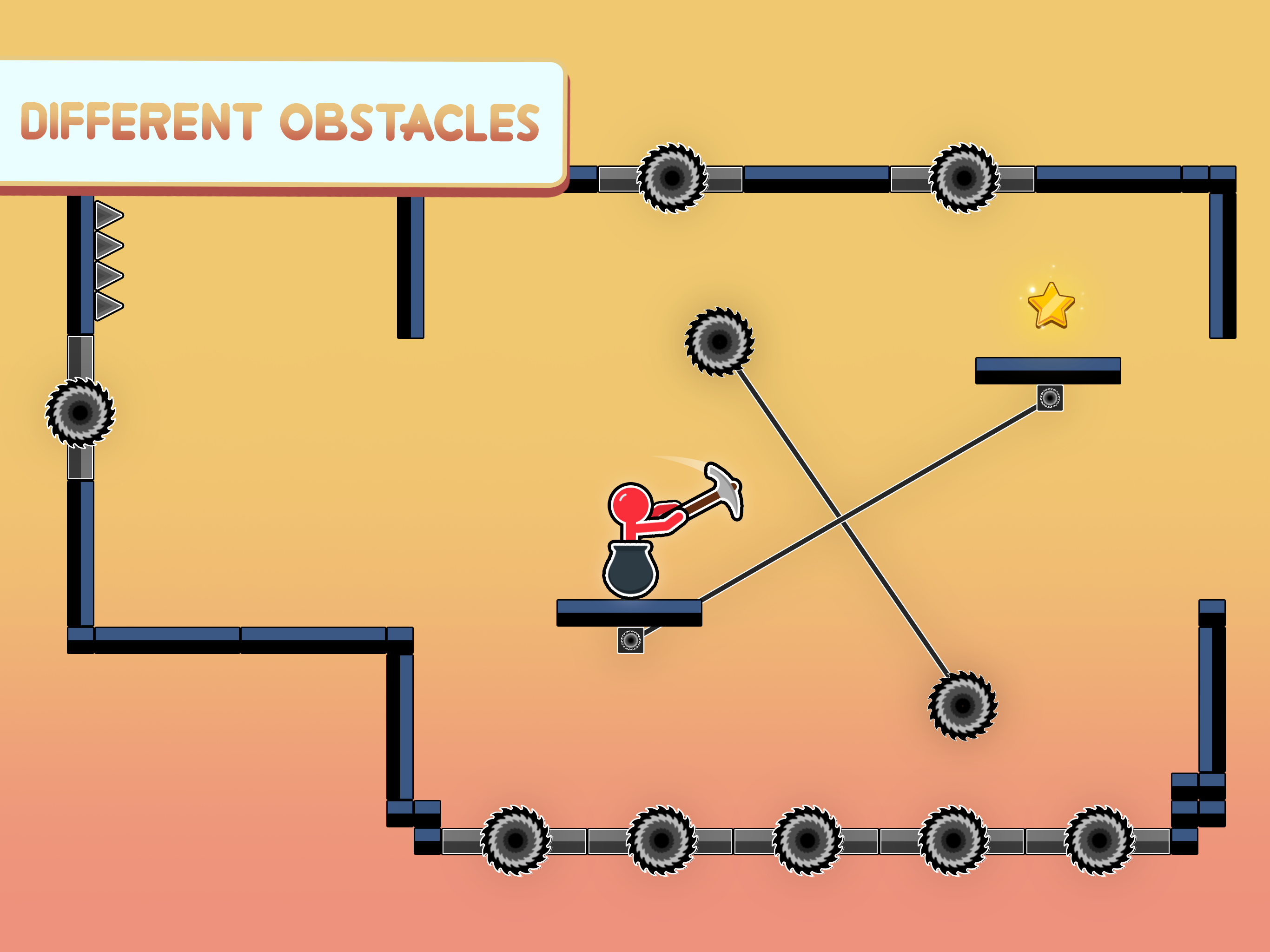 اسکرین شات 3 بازی Hammer Climb Stick man Game