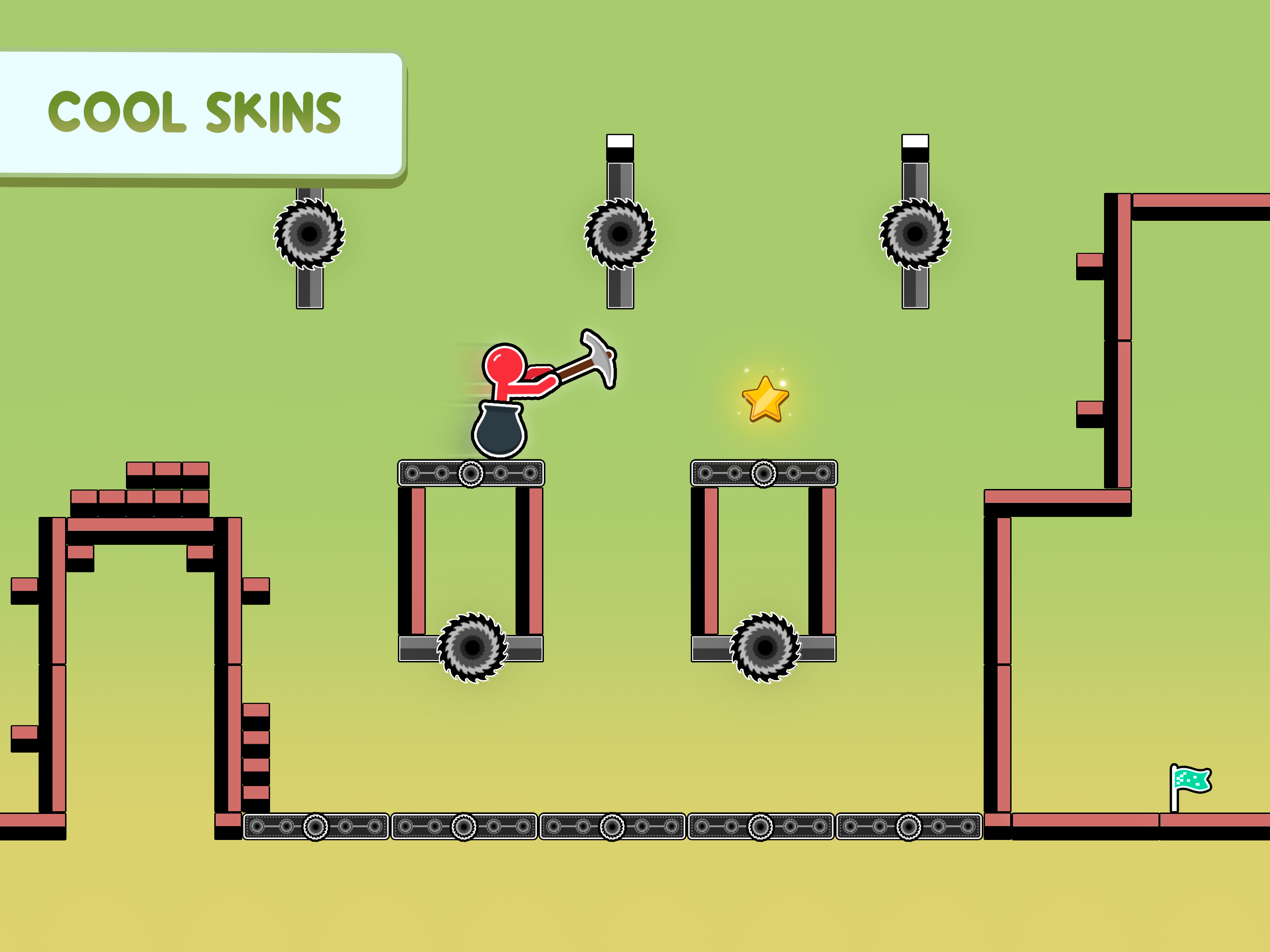 اسکرین شات 5 بازی Hammer Climb Stick man Game