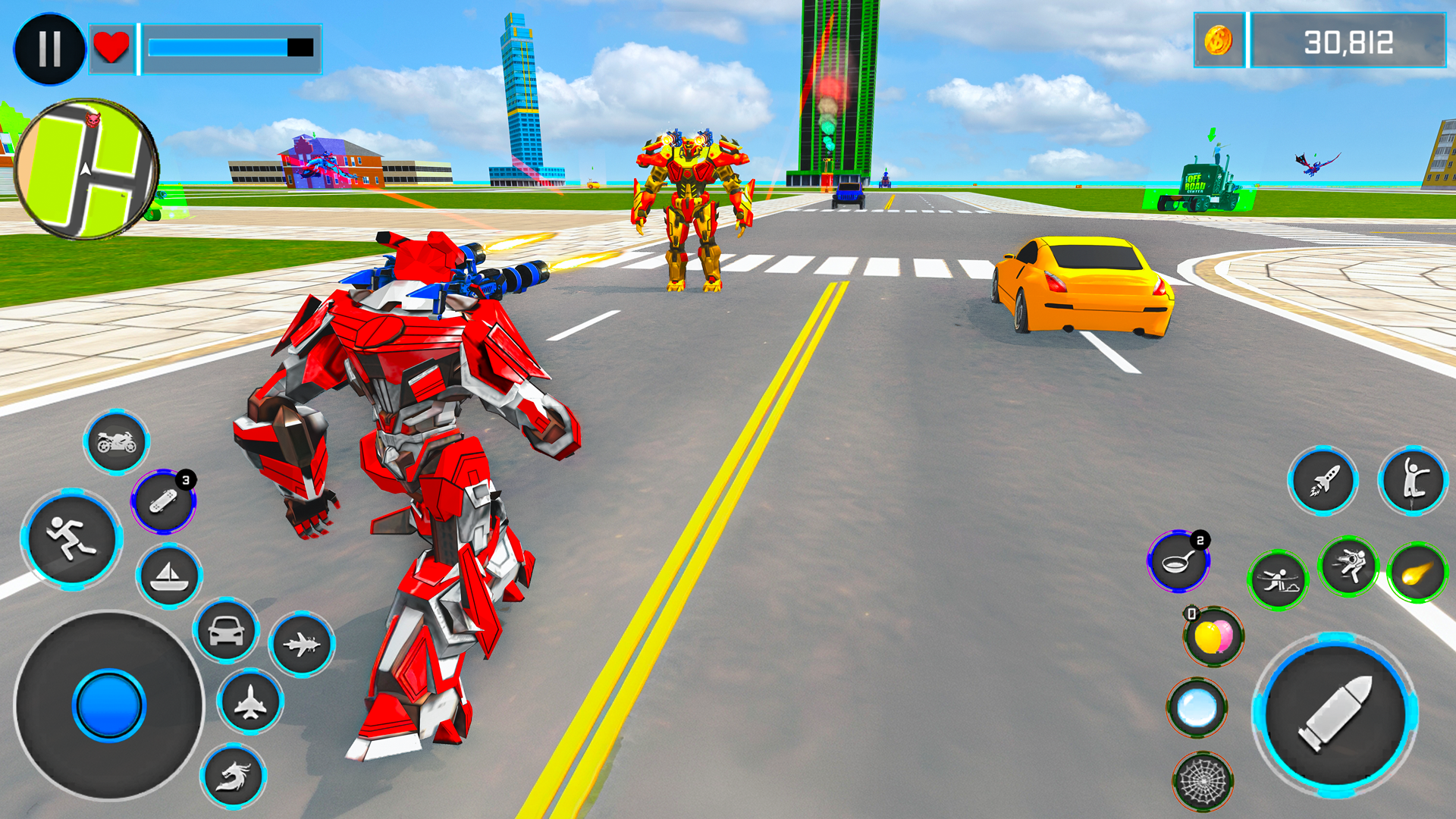 اسکرین شات 5 برنامه Robot Transform War Car Games