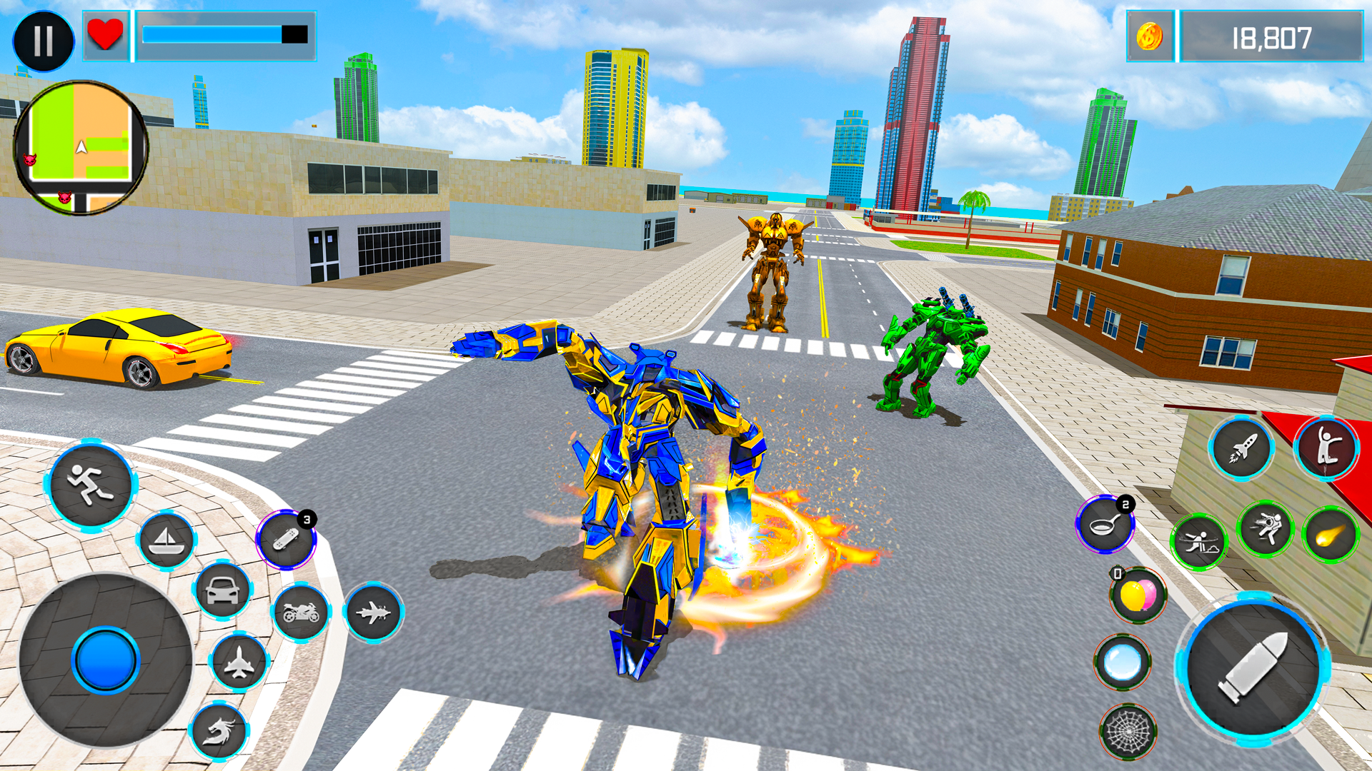 اسکرین شات 4 برنامه Robot Transform War Car Games