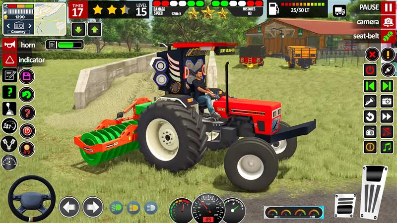 اسکرین شات 7 برنامه Tractor Game: Farming Games 3d