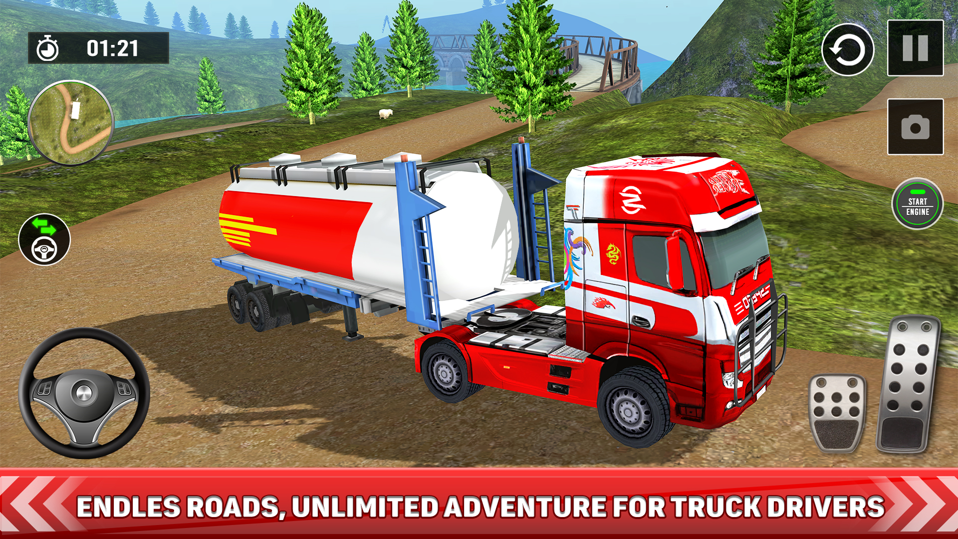 اسکرین شات 6 بازی Oil Truck Games: Driving Games