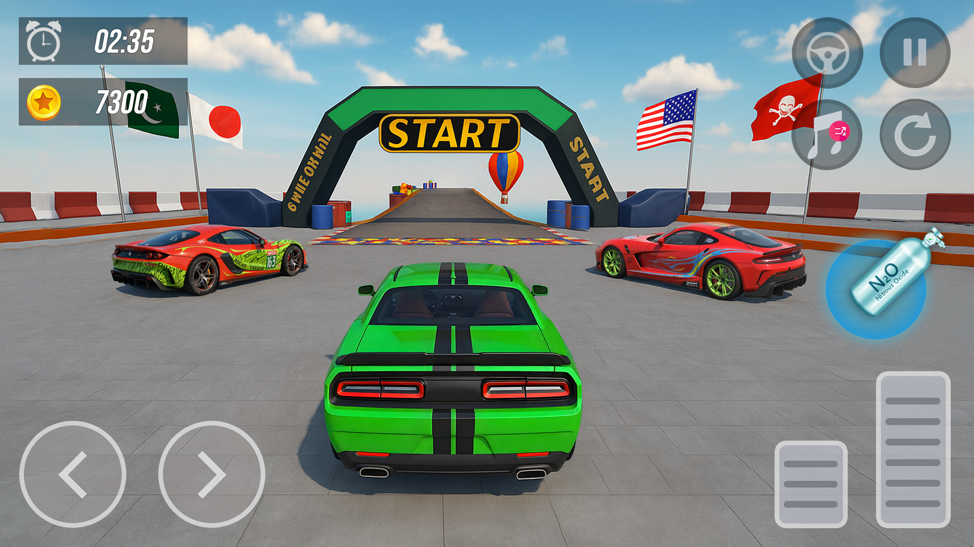 اسکرین شات 1 برنامه Superhero Car: Mega Ramp Games