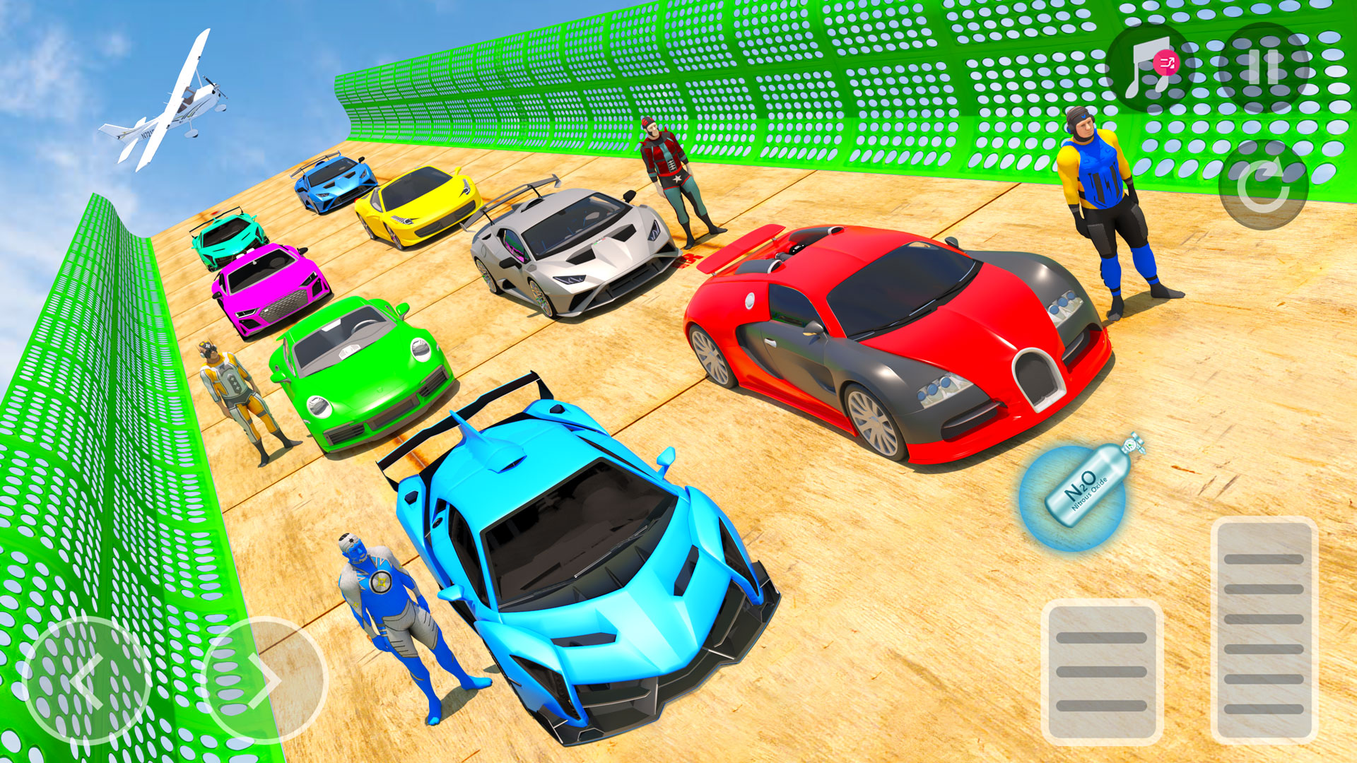 اسکرین شات 4 برنامه Superhero Car: Mega Ramp Games