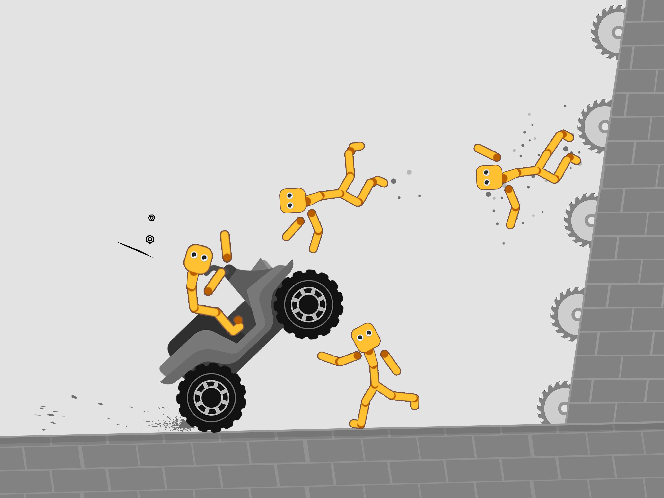 اسکرین شات 1 برنامه Stickman Car Destruction Games