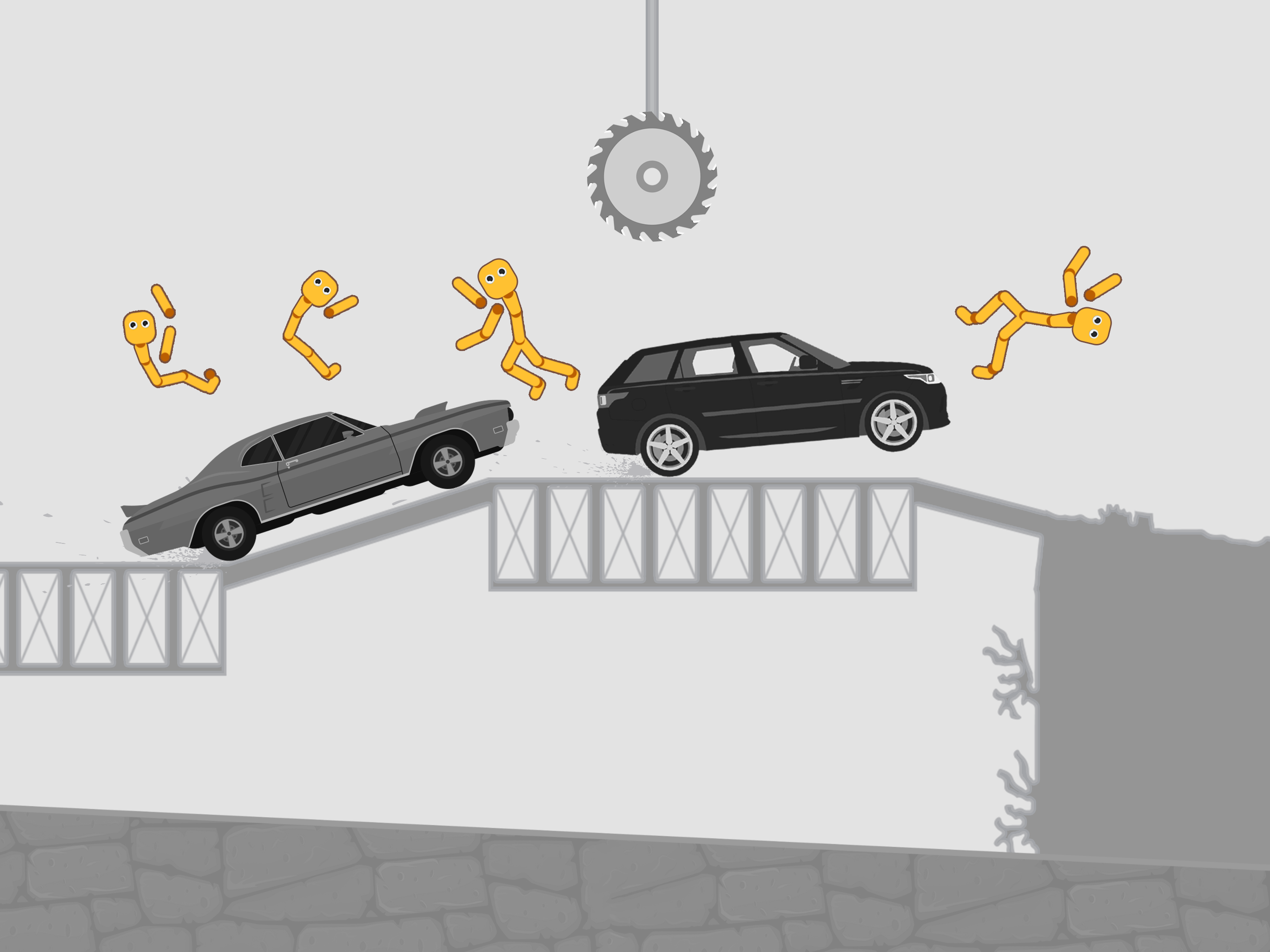 اسکرین شات 4 برنامه Stickman Car Destruction Games