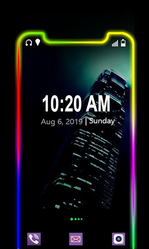 اسکرین شات 1 برنامه Border Light Mobile Theme 2020
