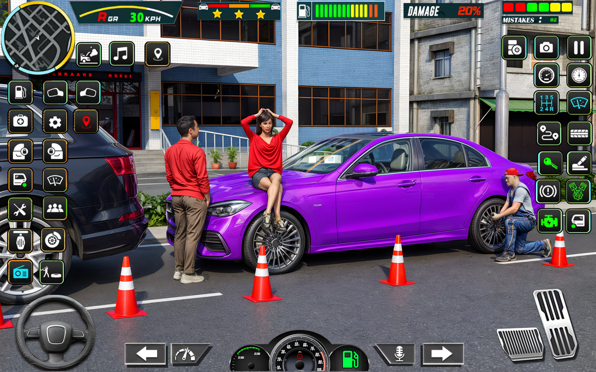 اسکرین شات 3 بازی US Car Driving School-Car game