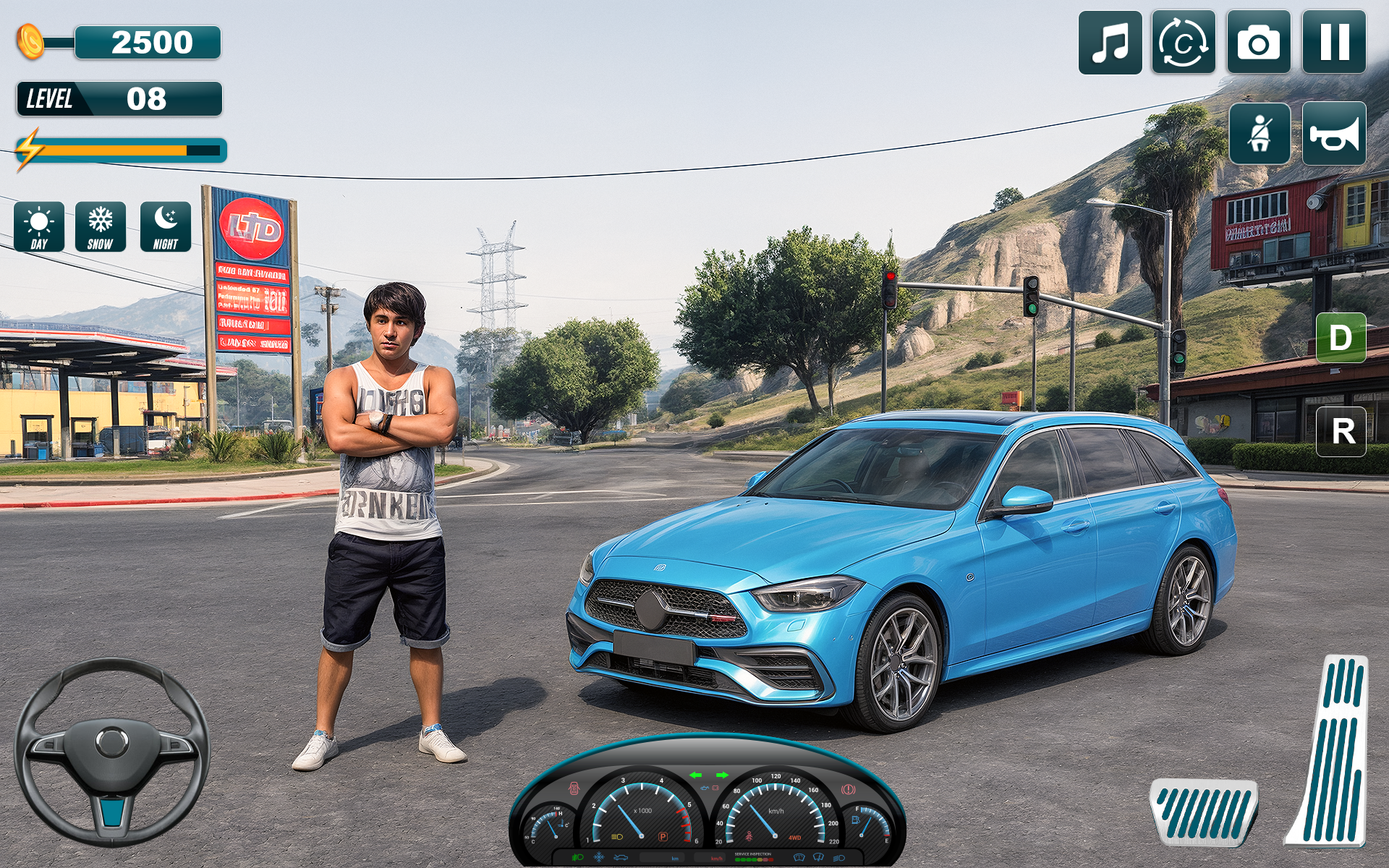 اسکرین شات 5 بازی US Car Driving School-Car game