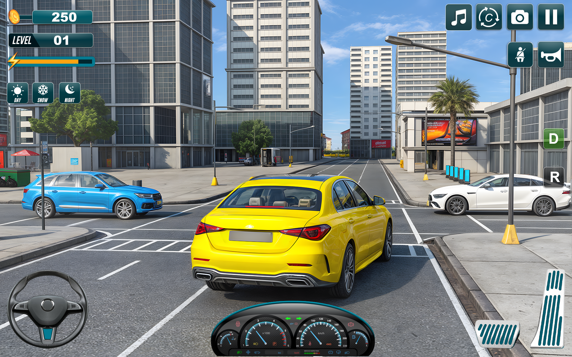 اسکرین شات 3 بازی US Car Driving School-Car game