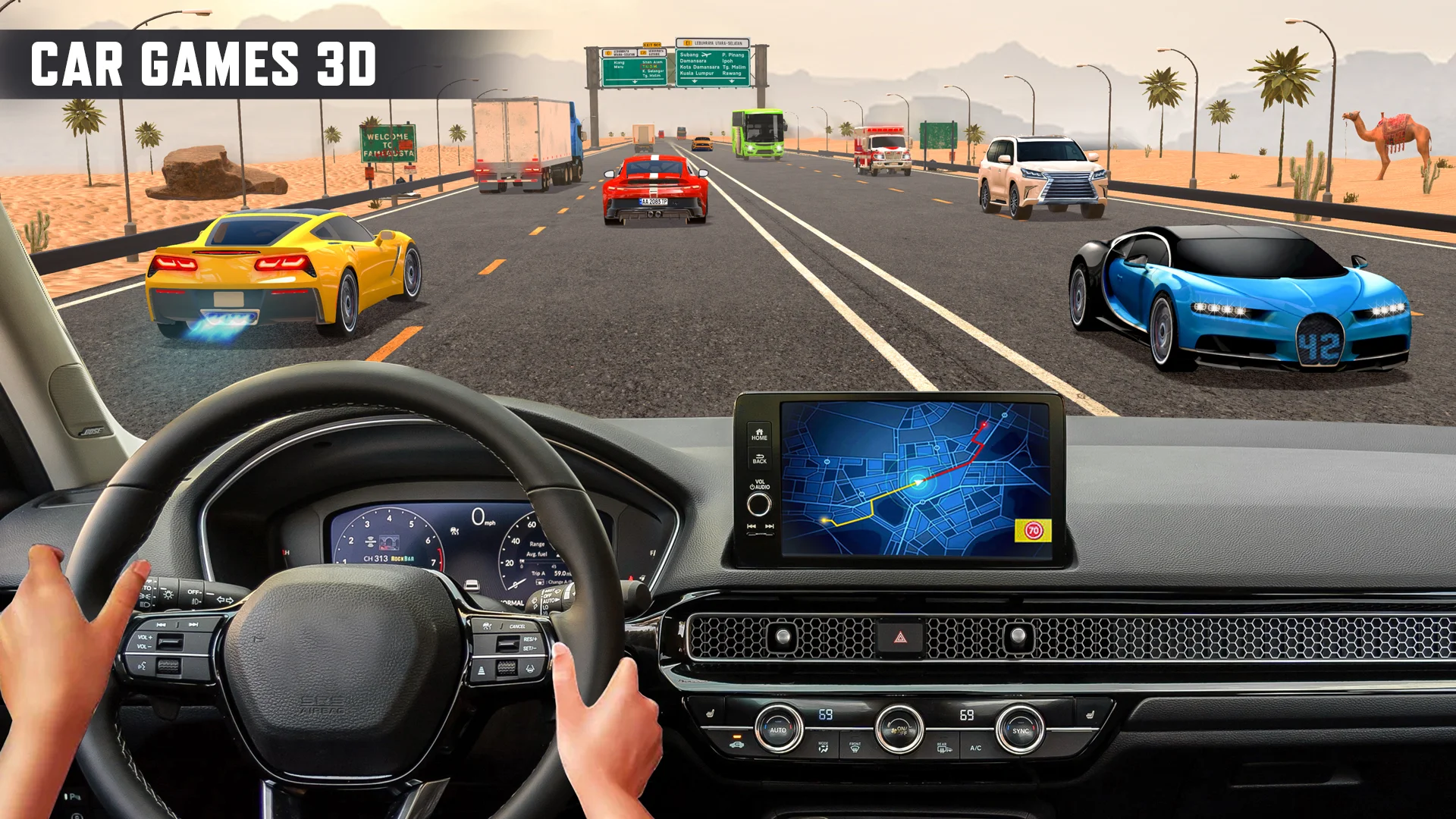 اسکرین شات 4 بازی Real Highway Car Racing Games