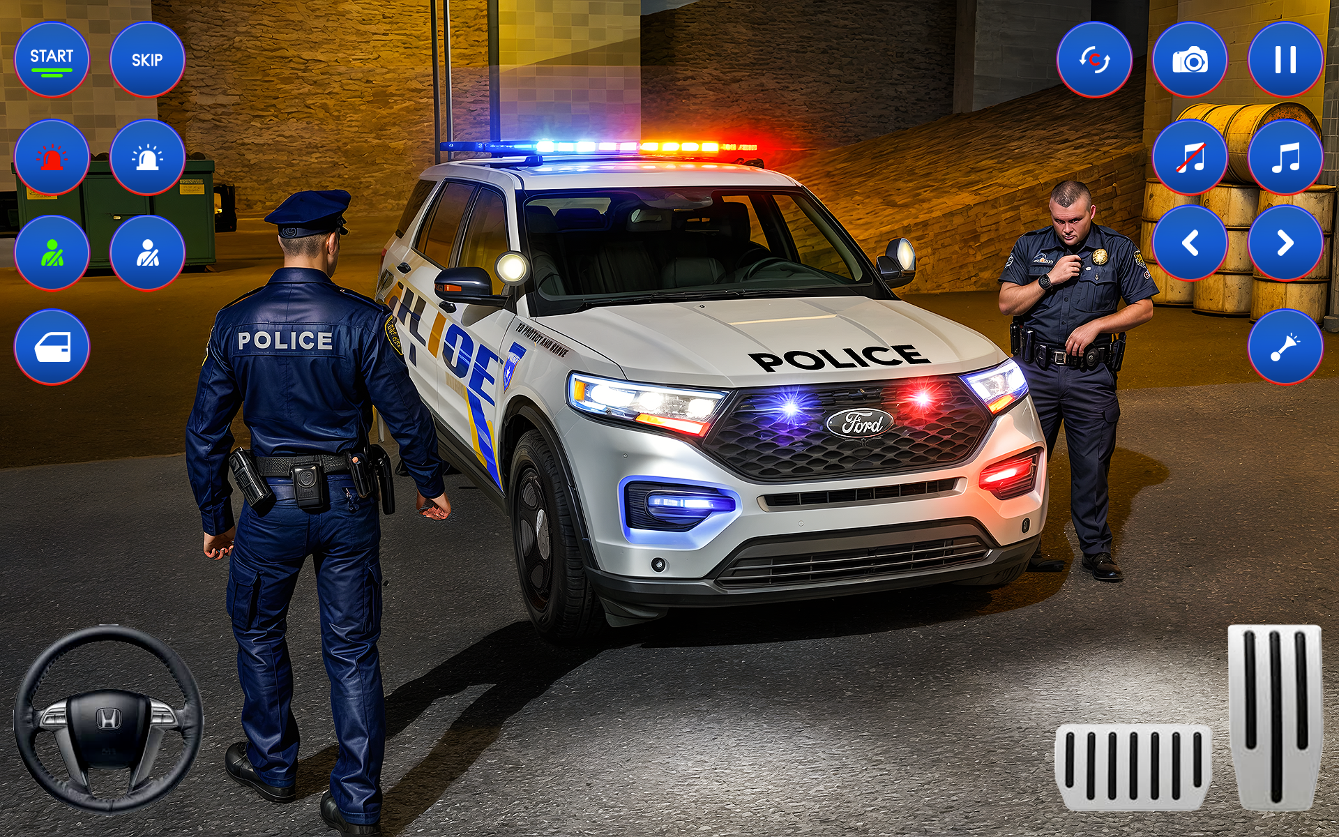 اسکرین شات 3 بازی US Cop Car Chase Game 3d