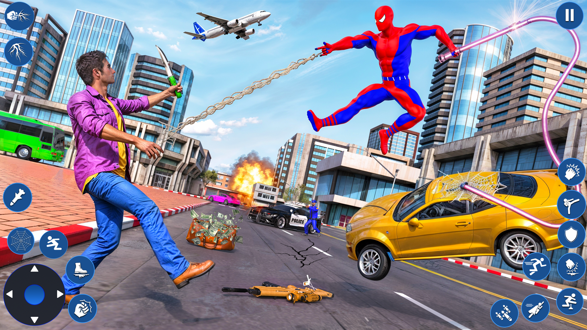 اسکرین شات 2 برنامه Spider Rope Hero: Spider Games