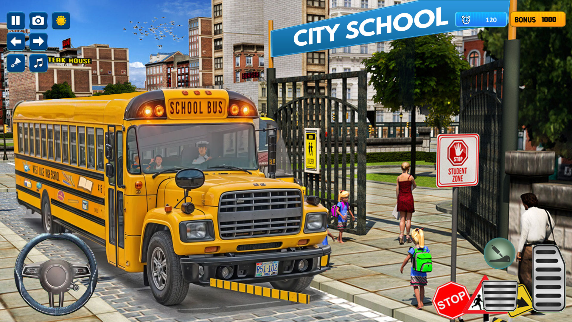 اسکرین شات 3 بازی School Bus Simulator 3D Game