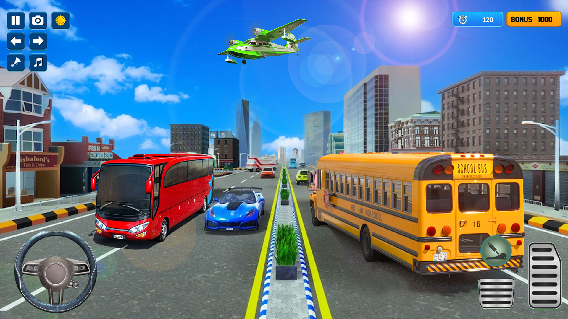 اسکرین شات 2 بازی School Bus Simulator 3D Game