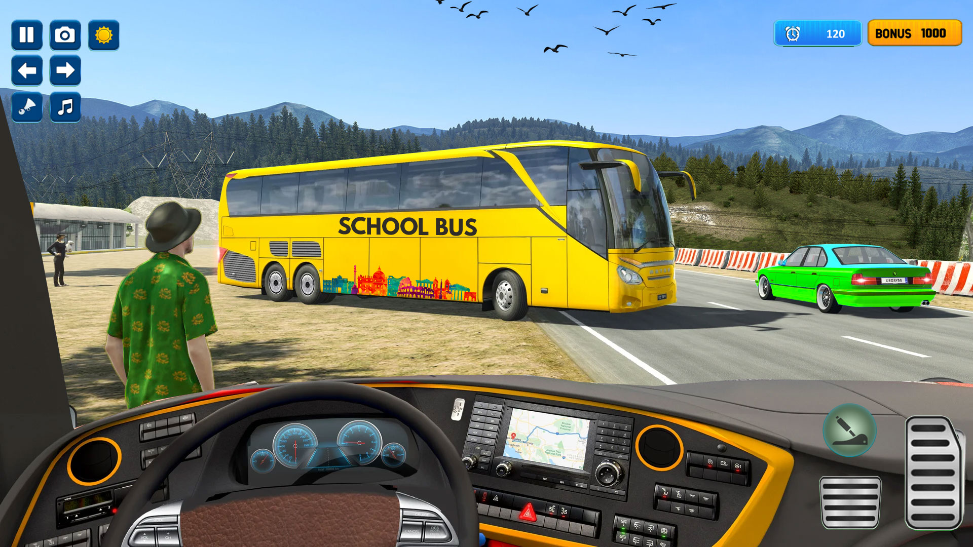 اسکرین شات 1 بازی School Bus Simulator 3D Game